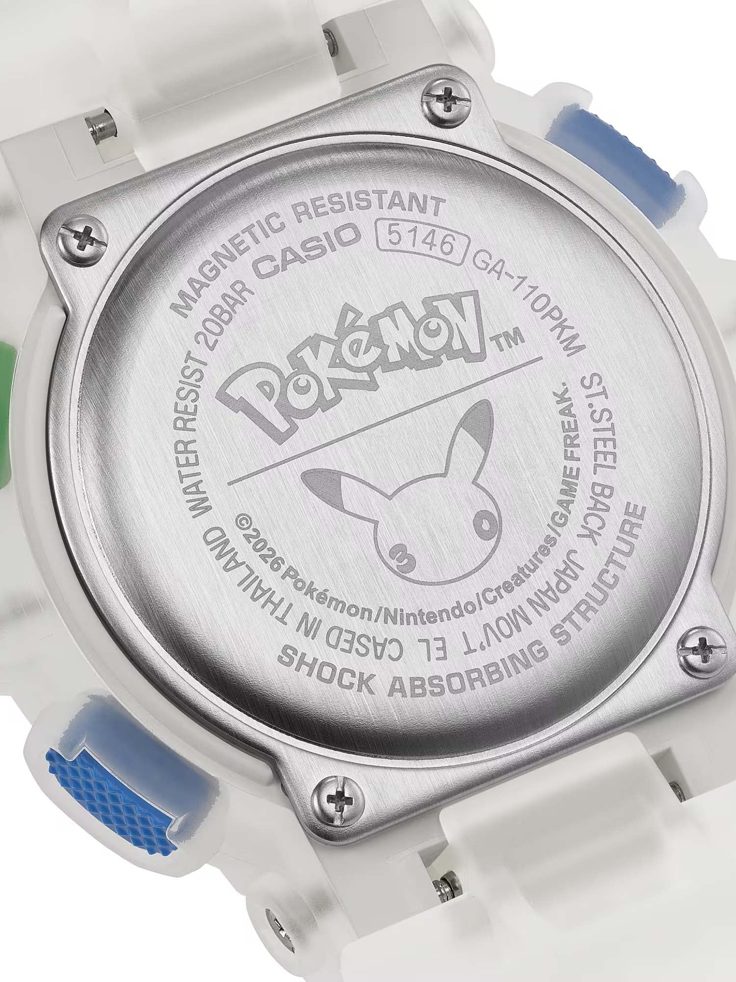 Casio Orologio G-SHOCK x Pokémon GA-110PKM Bianco