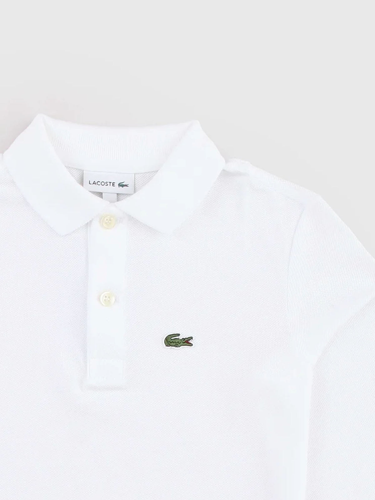 Lacoste Ls Piquè Polo Bambino Bianco