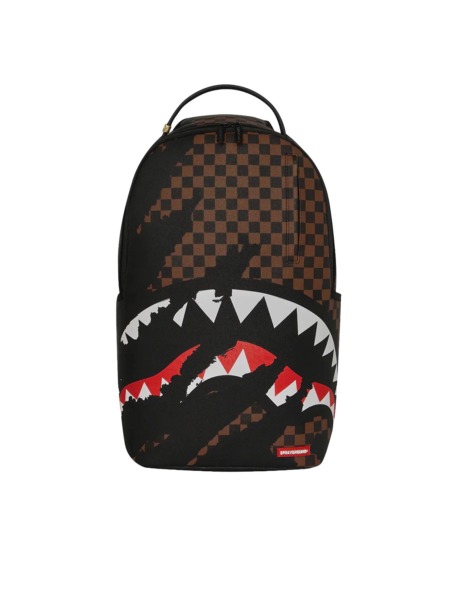 Sprayground Claw Tear Check Marrone