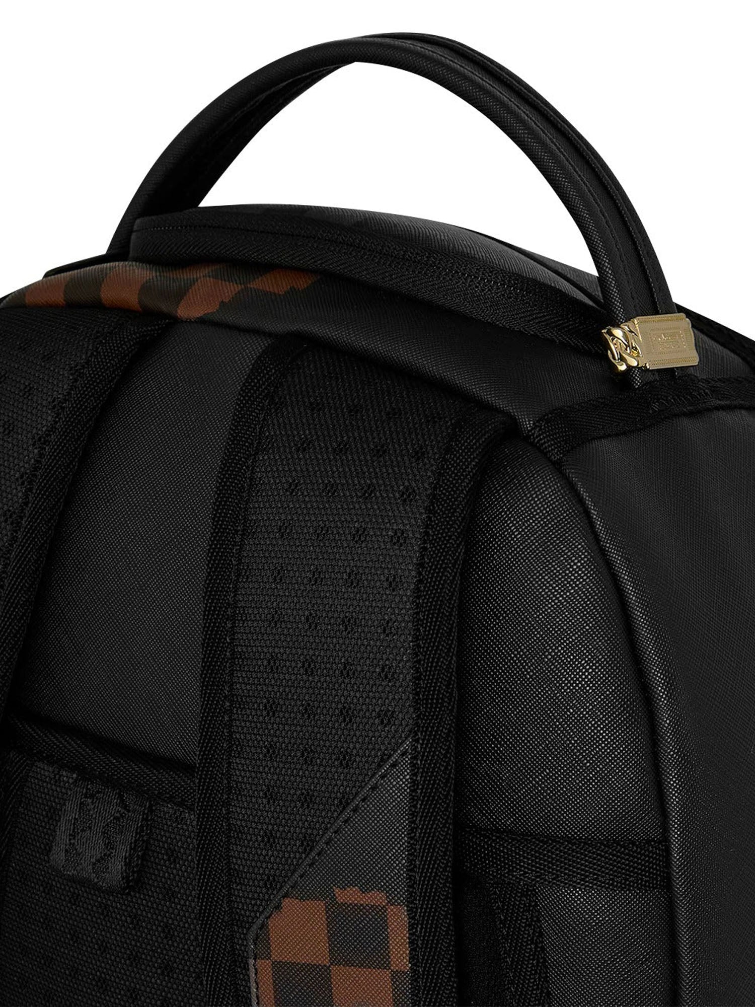 Sprayground Claw Tear Check Marrone