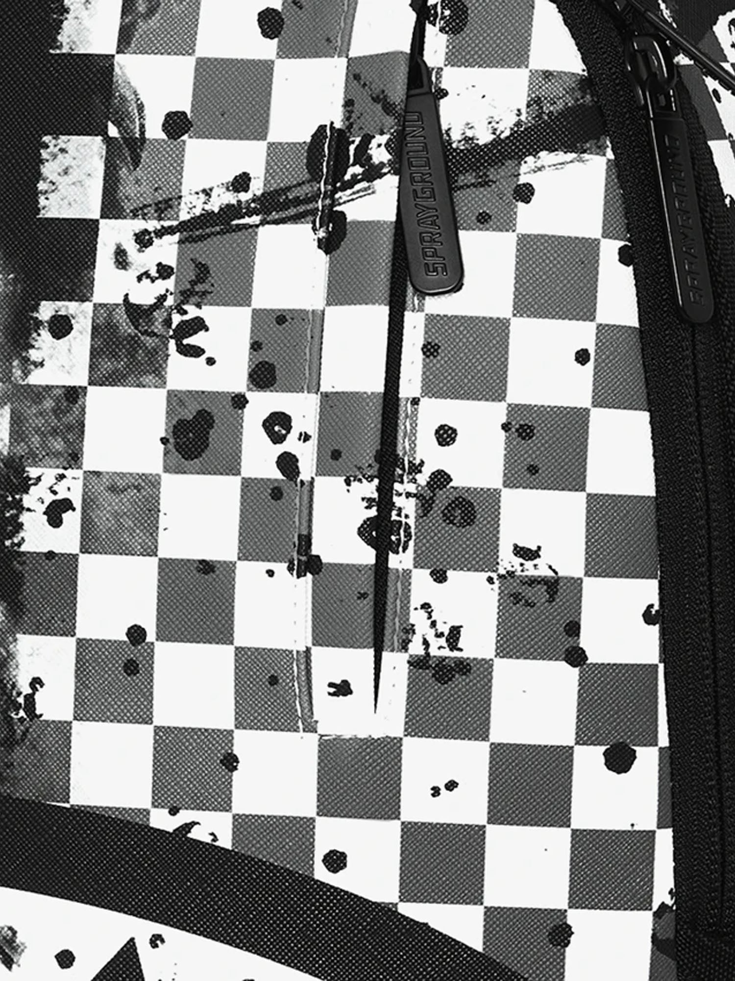 Sprayground Painted Over Check Nero