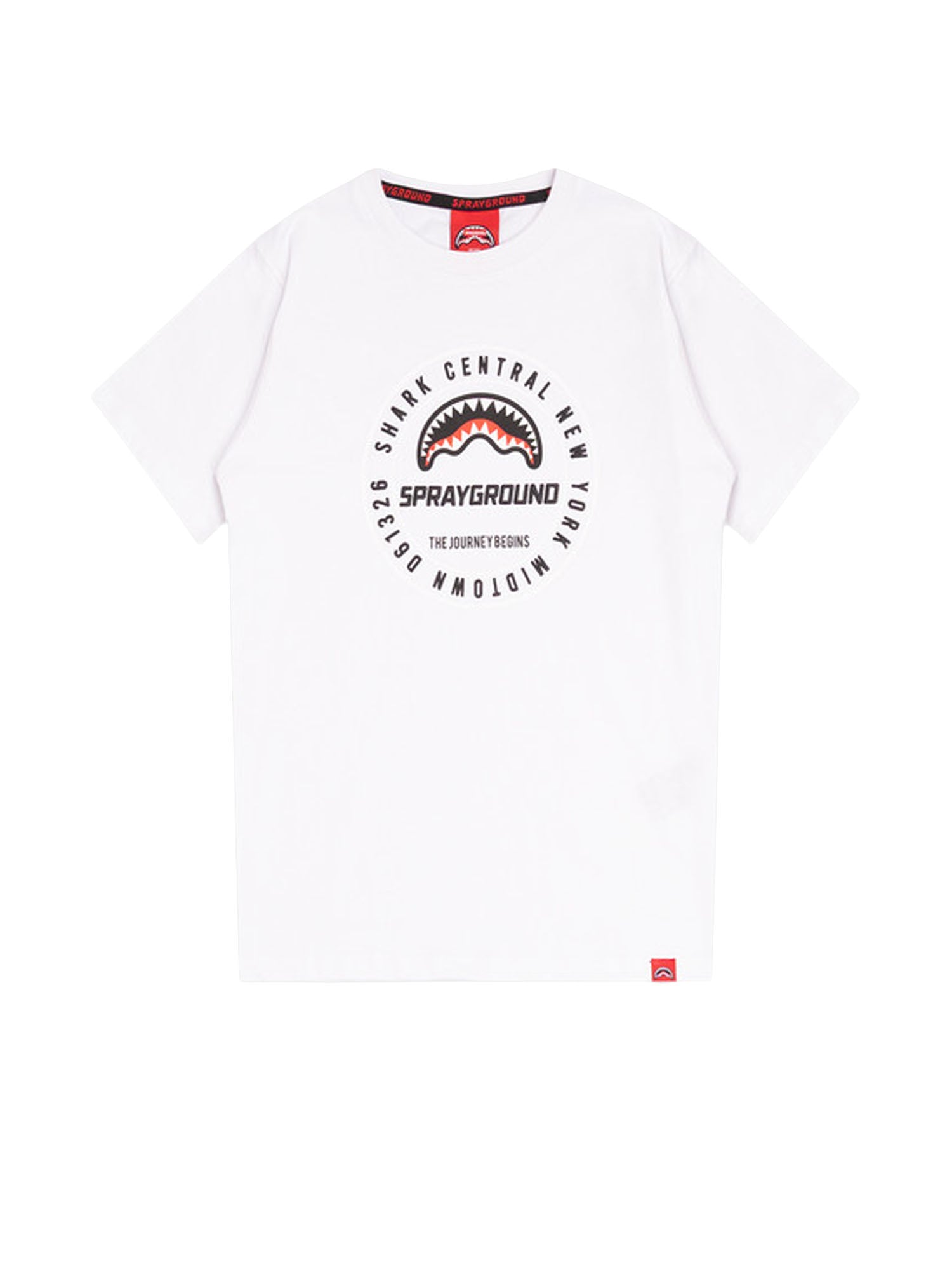 Sprayground T-shirt Shark Central Bambino Bianco