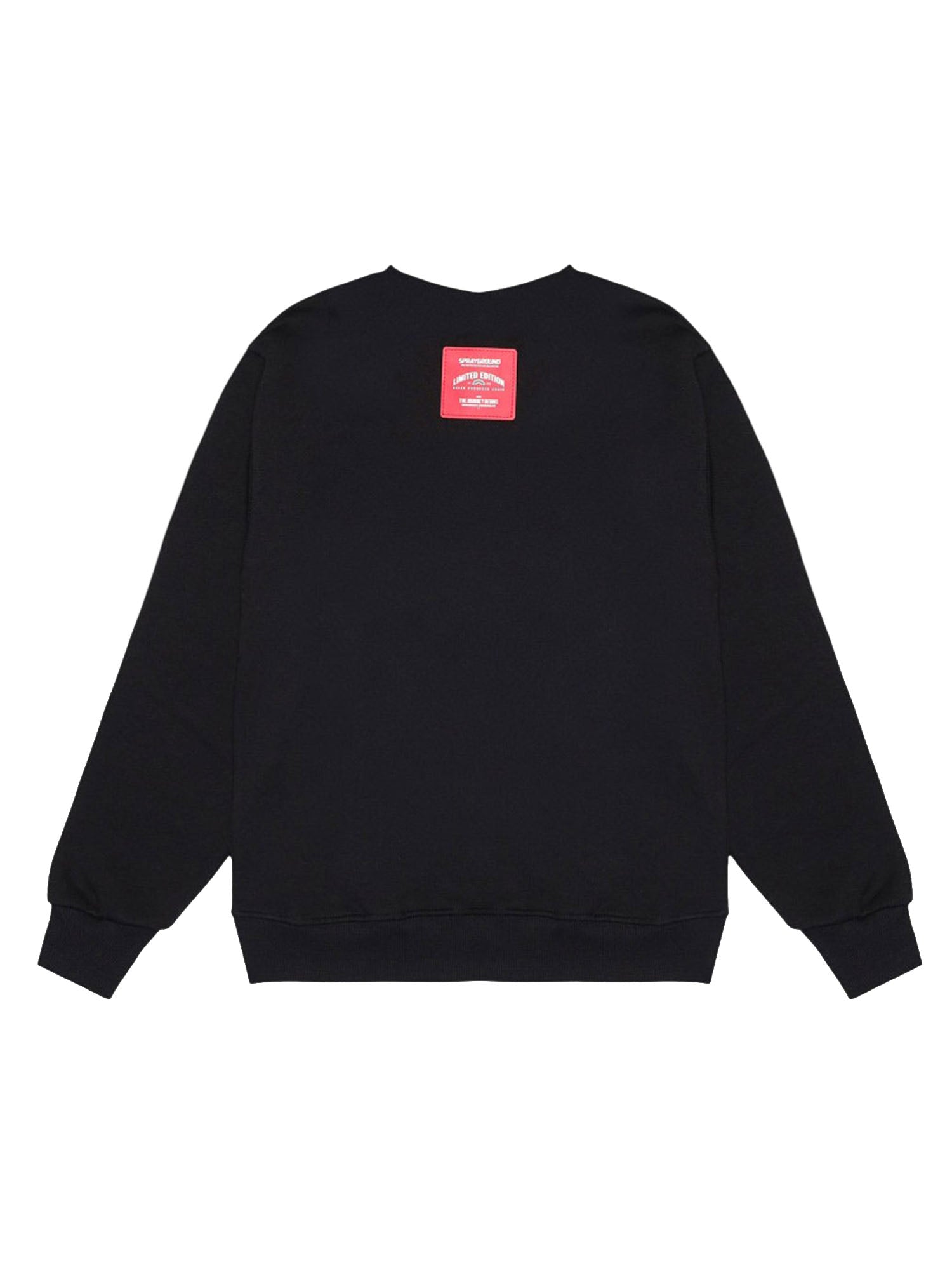 Sprayground Shark Basic Blk Regular Crewneck bambino Nero