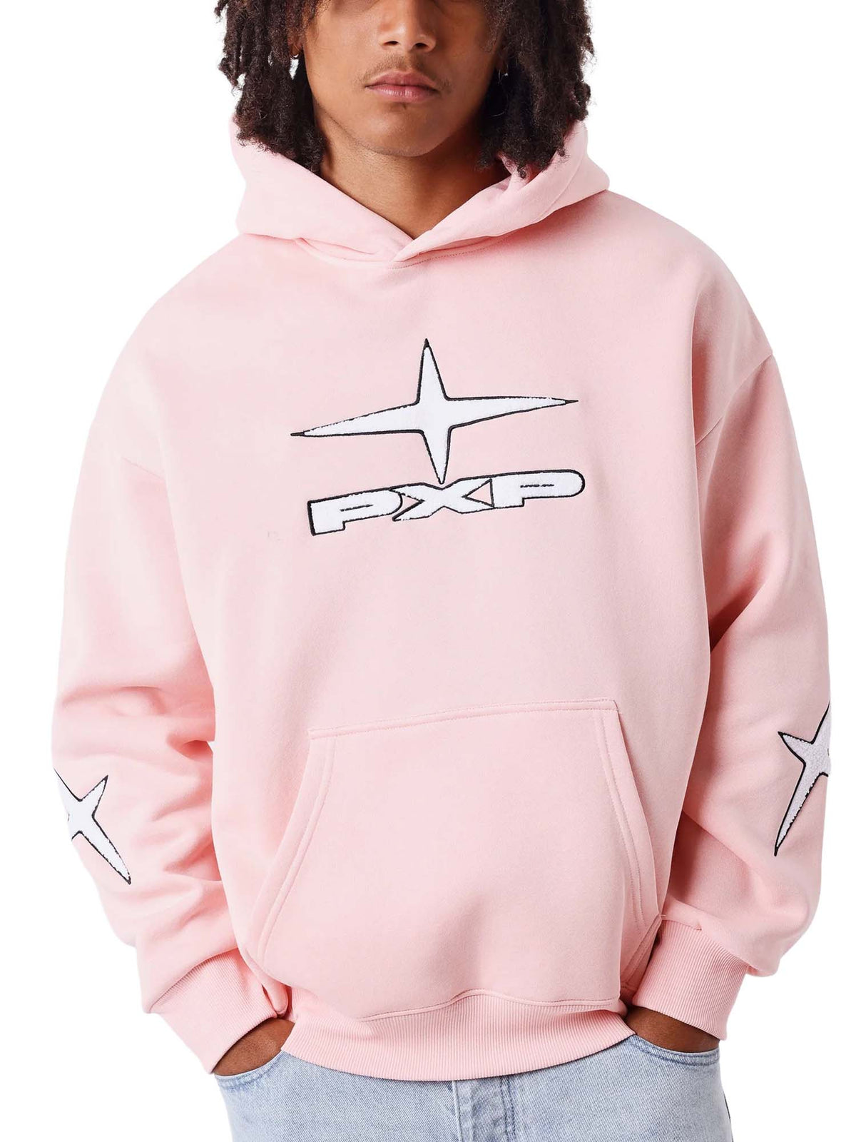 Project X Paris Felpa con cappuccio con inserti Tag Rosa