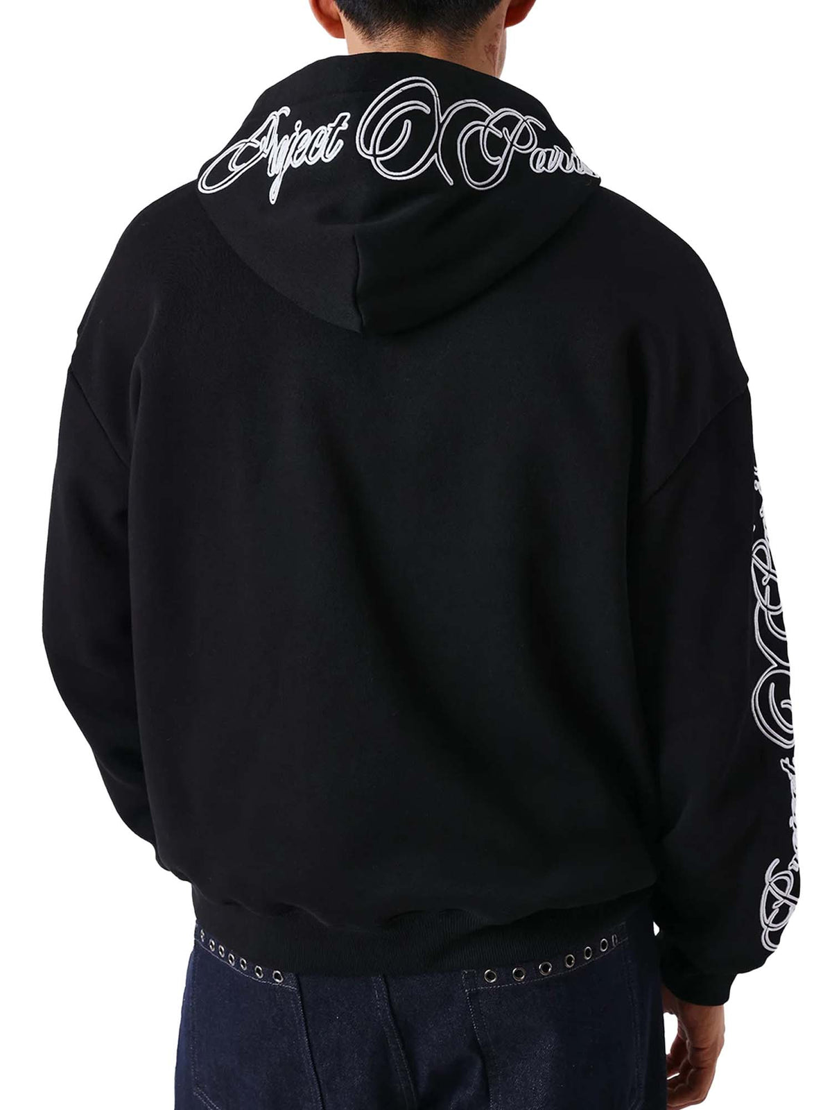 Project X Paris Felpa con zip con ricamo Nero