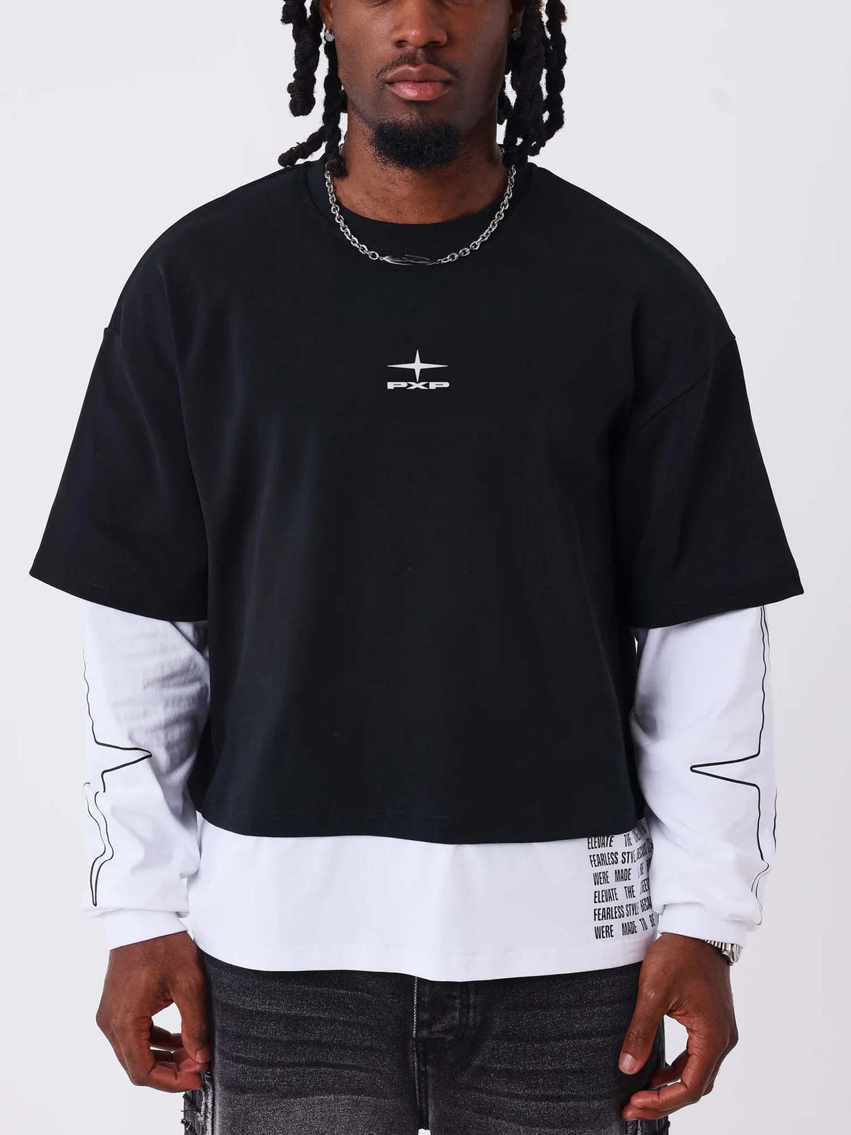 Project X Paris T-shirt maniche lunghe CHANGE THE GAME Nero