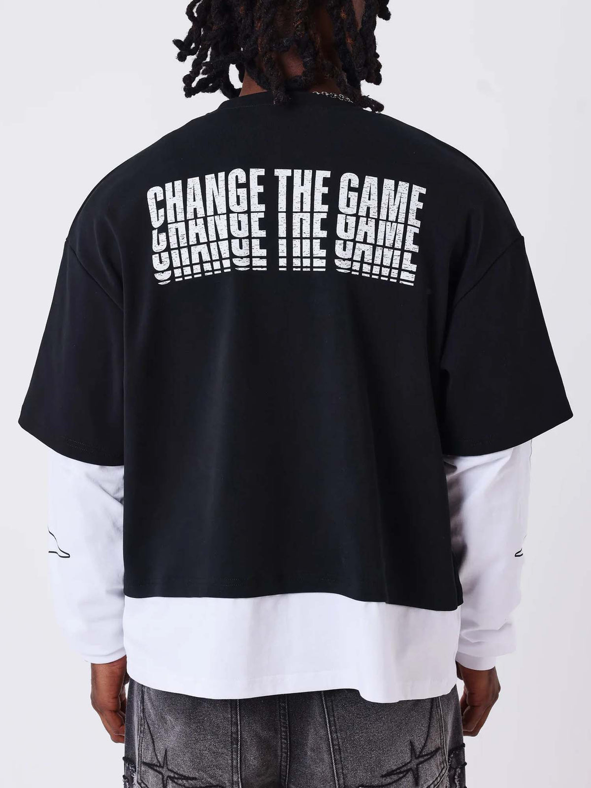 Project X Paris T-shirt maniche lunghe CHANGE THE GAME Nero