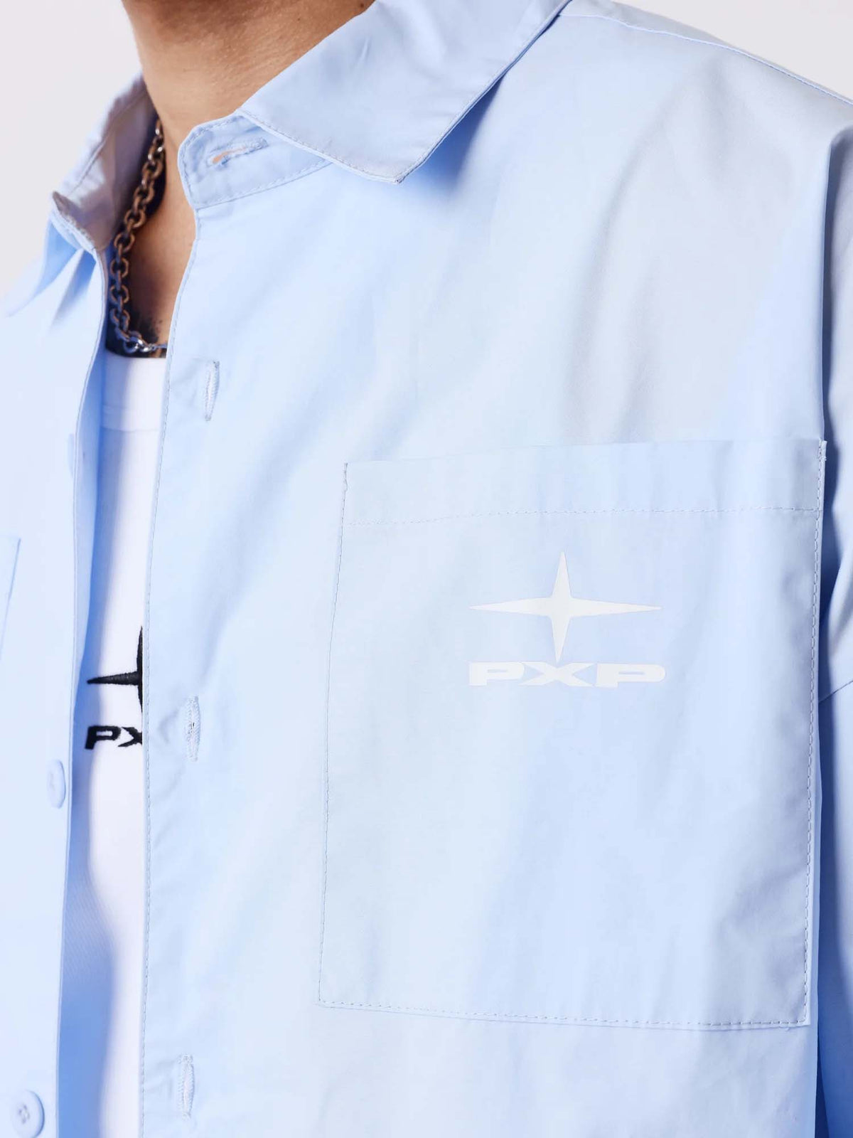 Project X Paris Camicia doppia manica elegante Azzurro