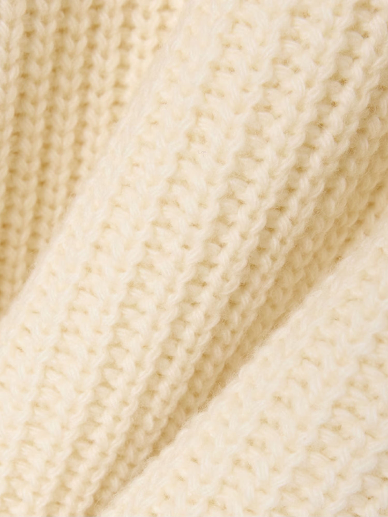 Lacoste Maglione spesso in lana cardata con girocollo Beige