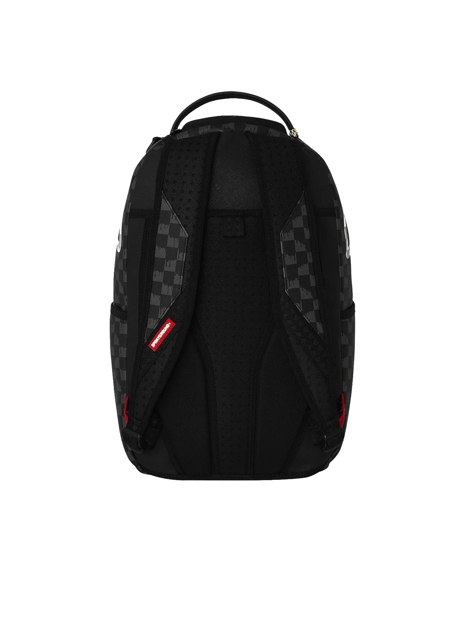 Sprayground Black and White Drip Check Shark Nero