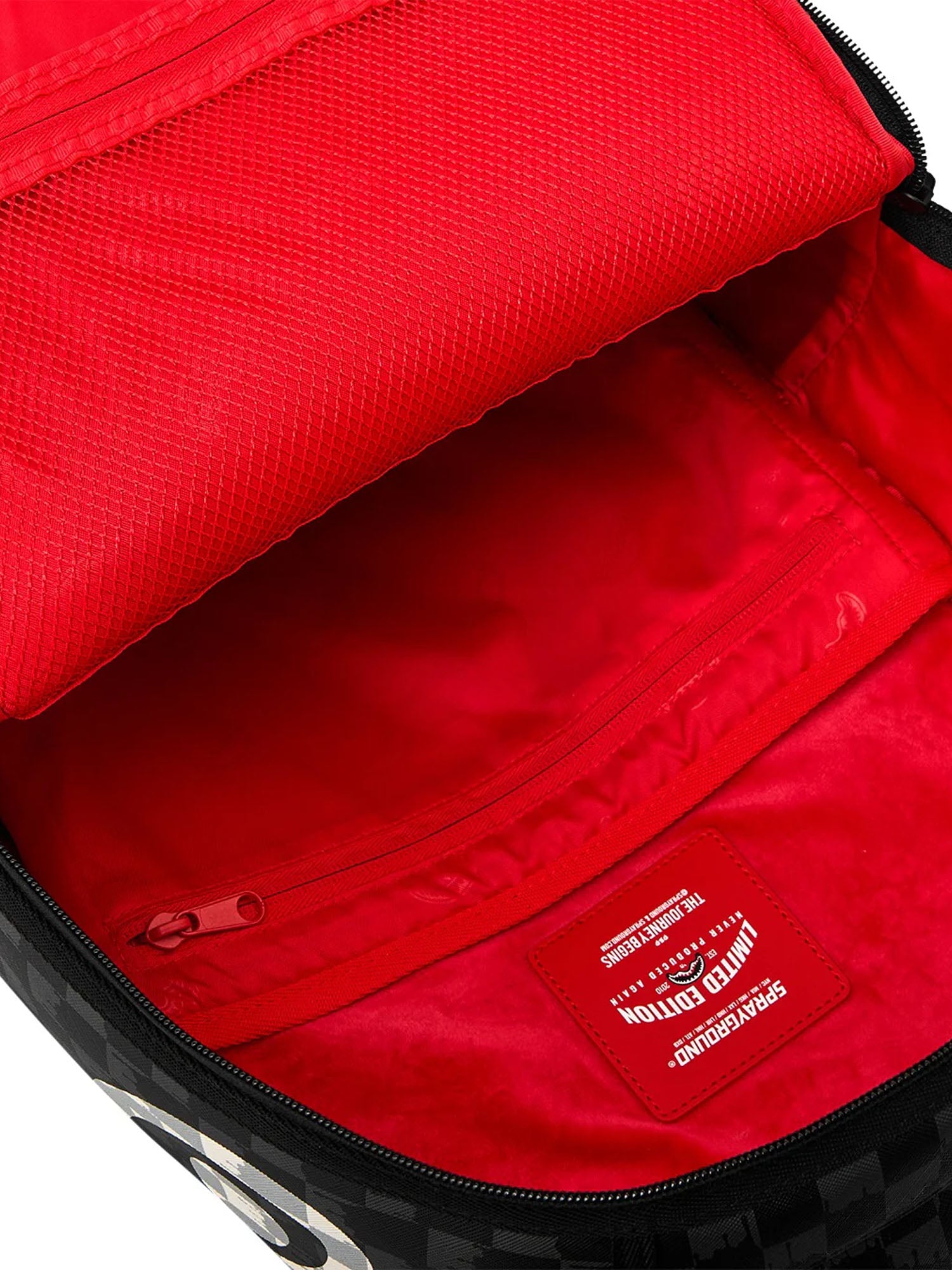 Sprayground Black and White Drip Check Shark Nero