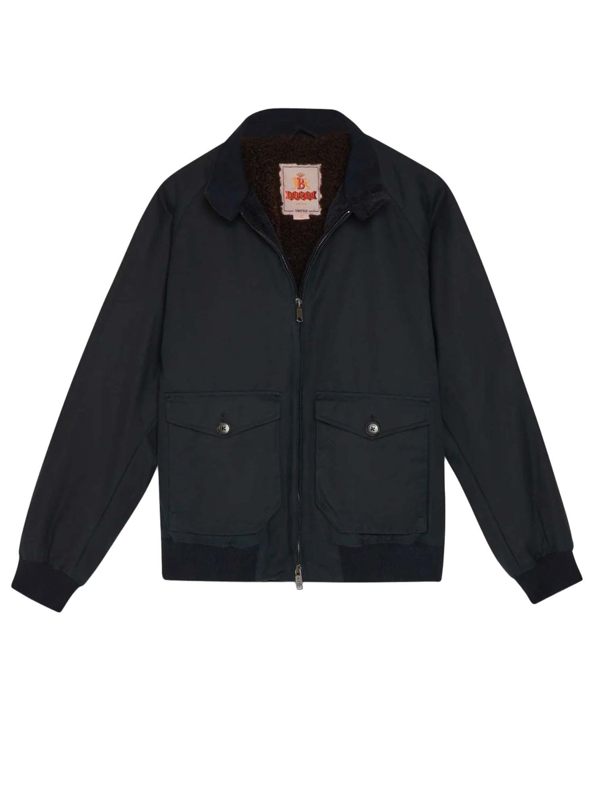 Baracuta Giacca G9 Harrington Waxed Pocket Blu