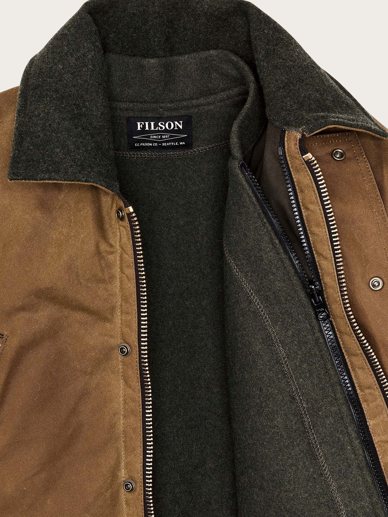 Filson Giacca Lined Tin Cloth Field Marrone