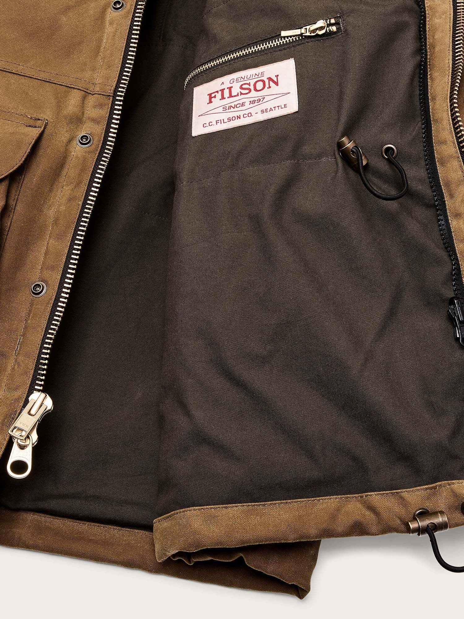 Filson Giacca Lined Tin Cloth Field Marrone