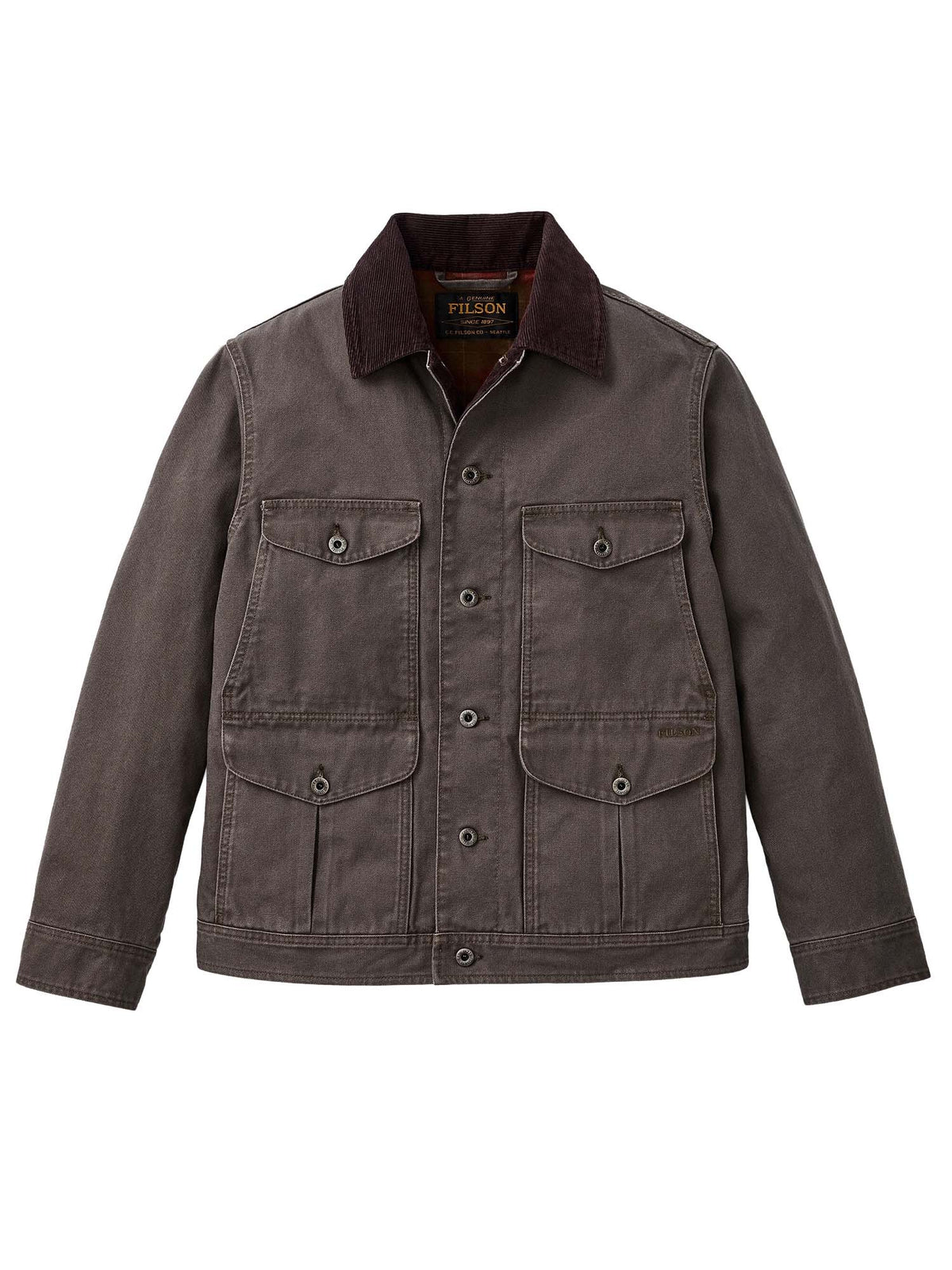 Filson Rustic Canvas Journeyman Jacket Marrone
