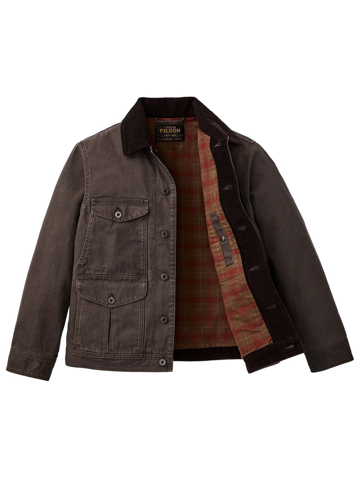 Filson Rustic Canvas Journeyman Jacket Marrone