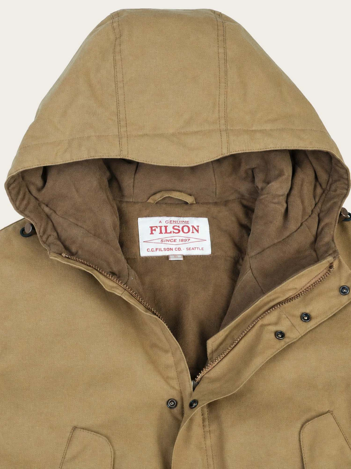 Filson Waxed Mountain Parka Marrone