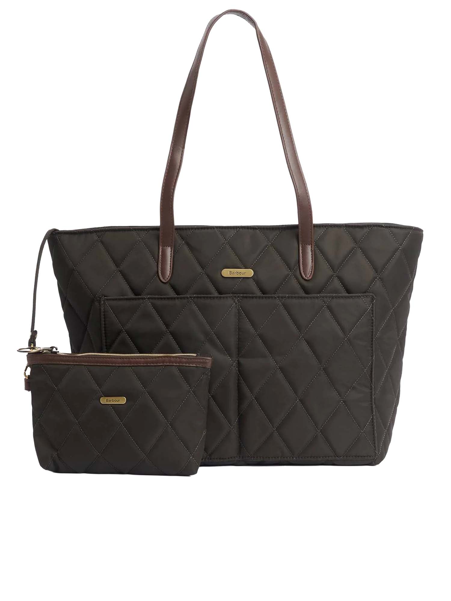 Barbour Tote trapuntata Verde