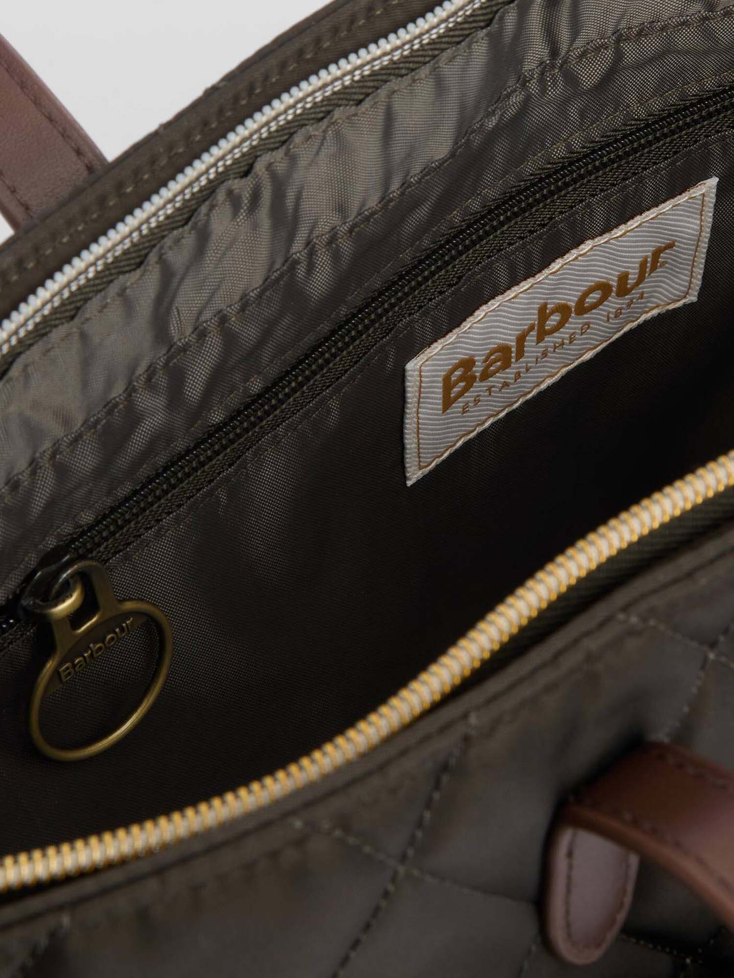 Barbour Tote trapuntata Verde