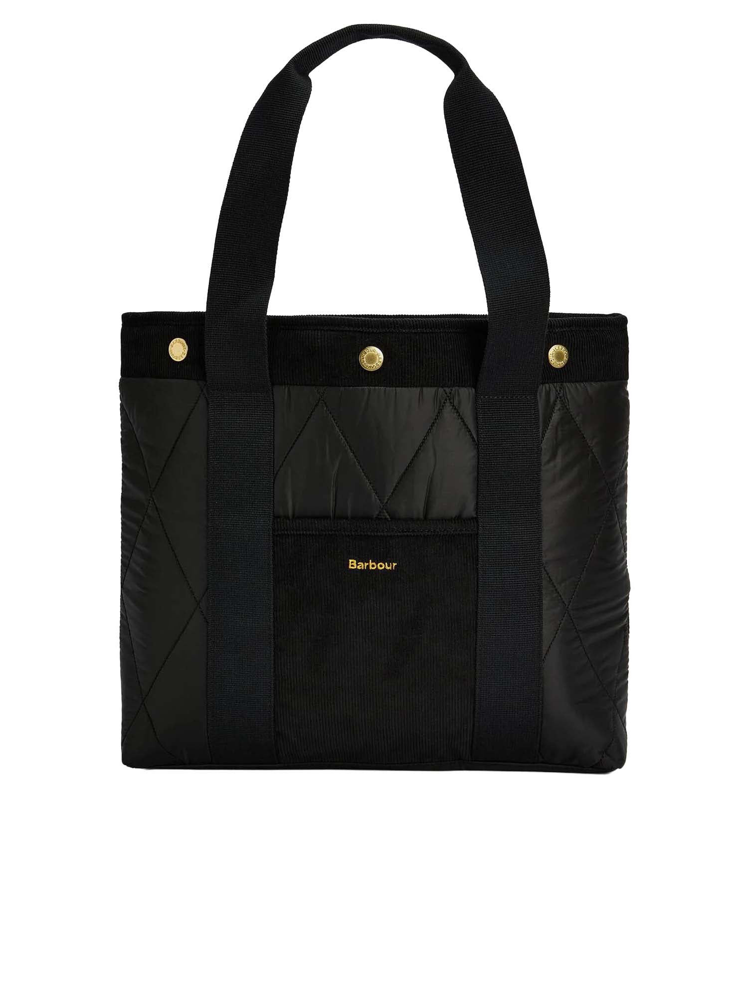 Barbour Borsa tote Healy trapuntata Nero
