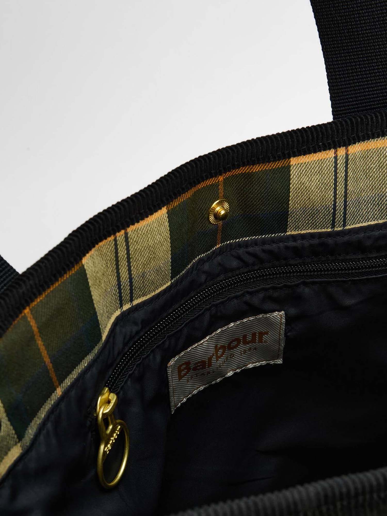 Barbour Borsa tote Healy trapuntata Nero