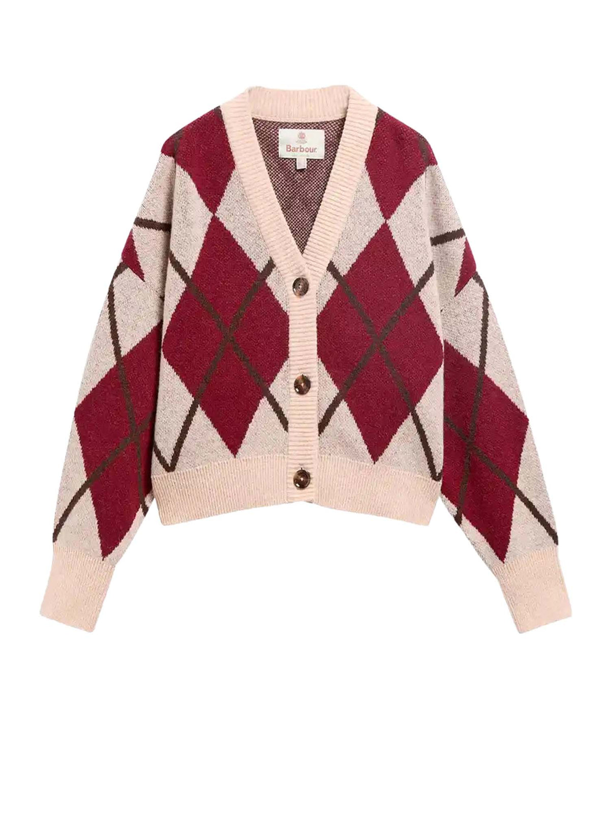 Barbour Cardigan Harleigh Knitted Multicolore