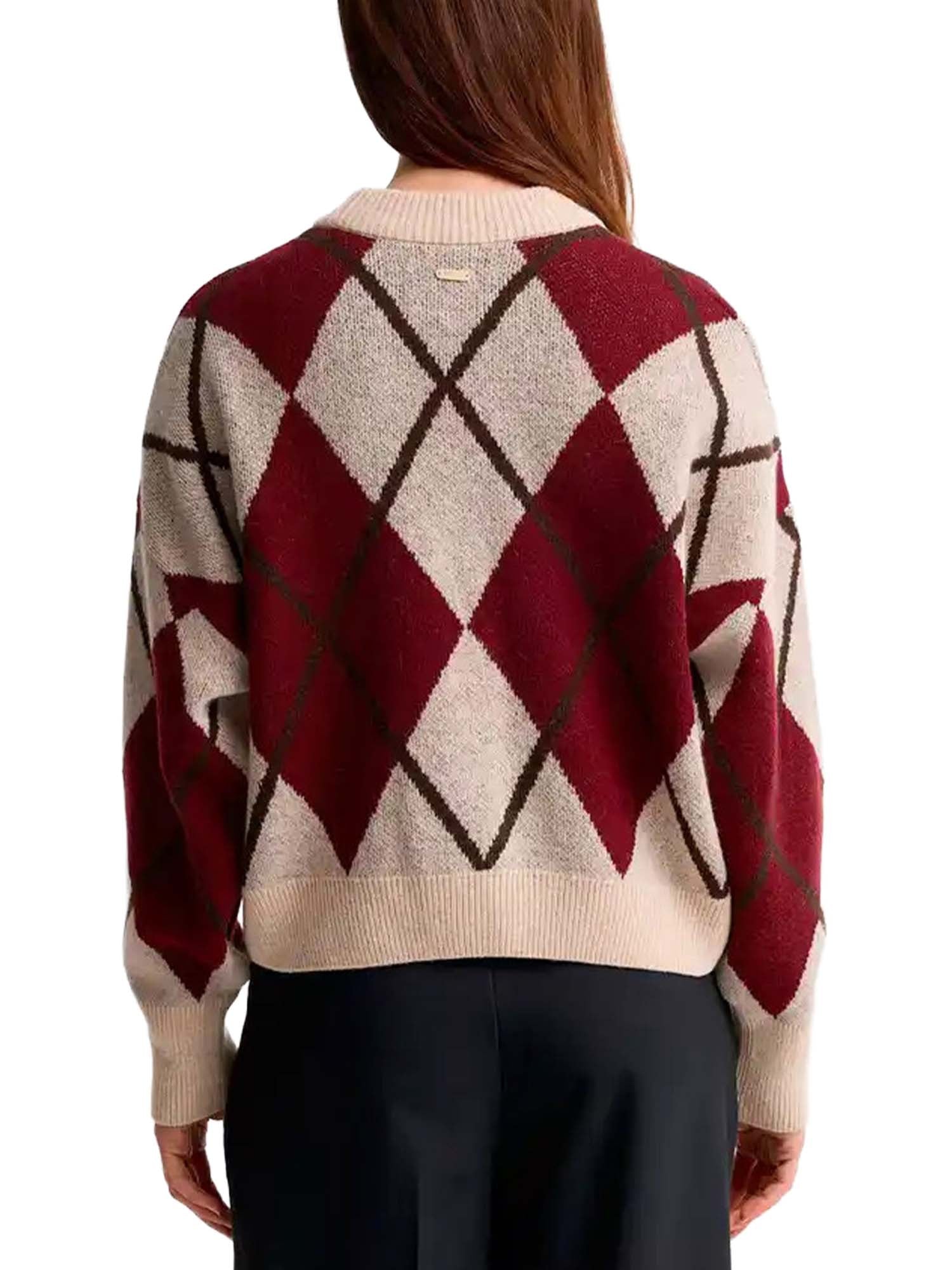 Barbour Cardigan Harleigh Knitted Multicolore