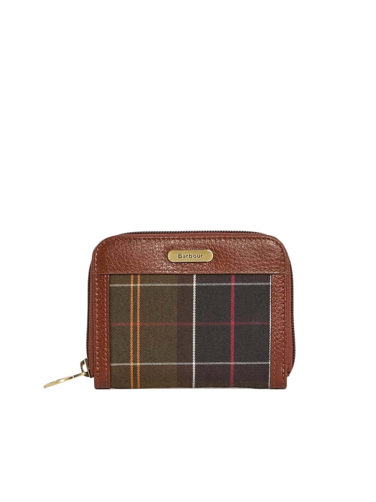 Barbour Mini portafoglio Daphne in tartan Marrone