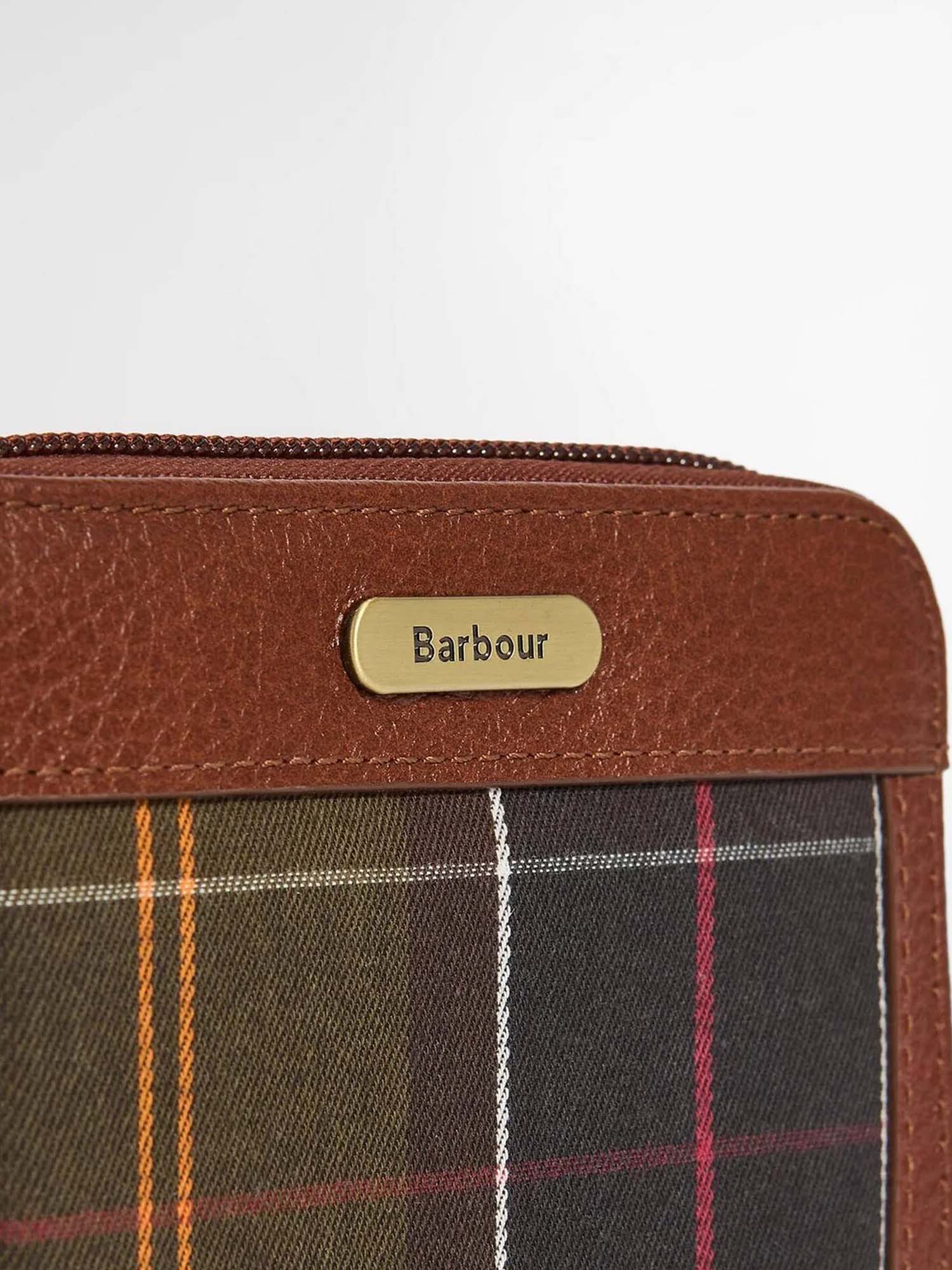 Barbour Mini portafoglio Daphne in tartan Marrone