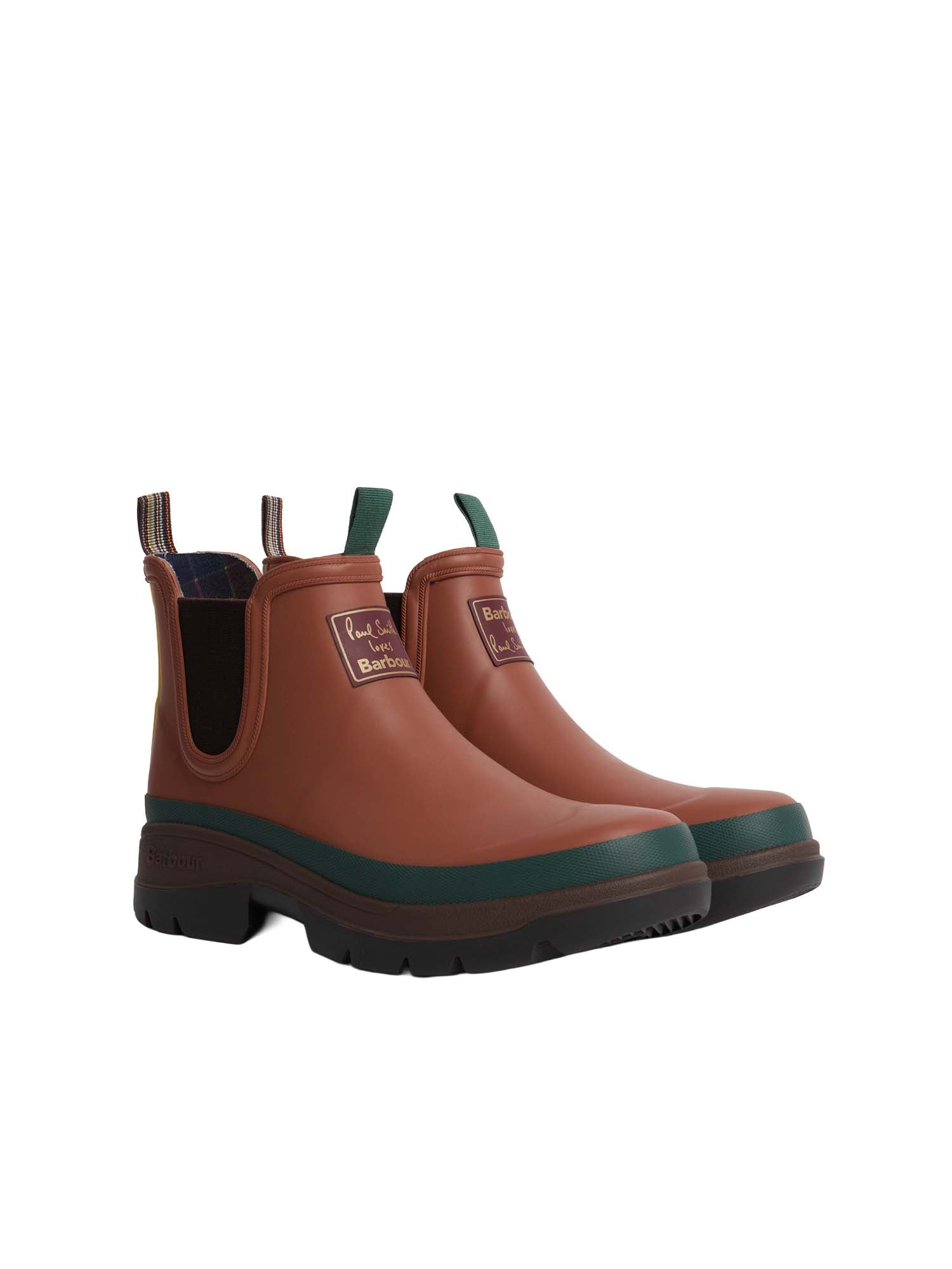 Barbour Tronchetti Chelsea in gomma da donna Paul Smith Loves Barbour Marrone
