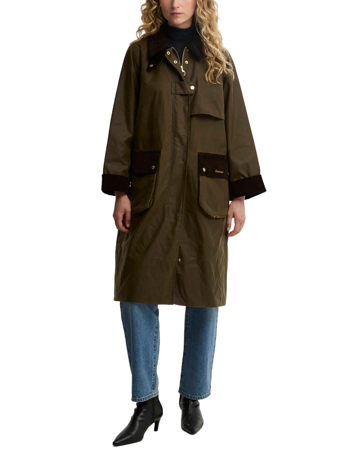 Barbour Giacca cerata Kirklees Marrone