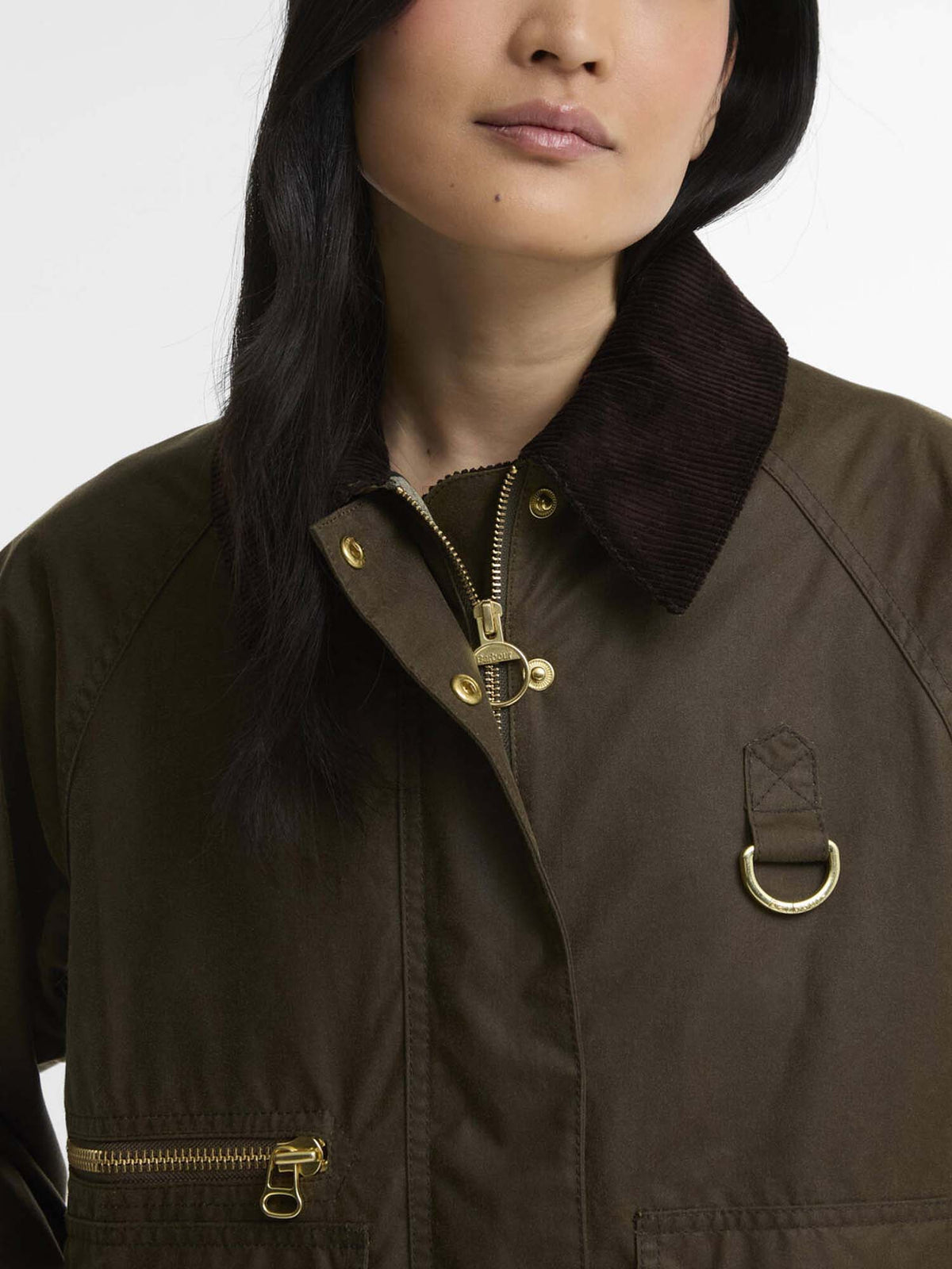 Barbour Giacca cerata Cottingham Marrone