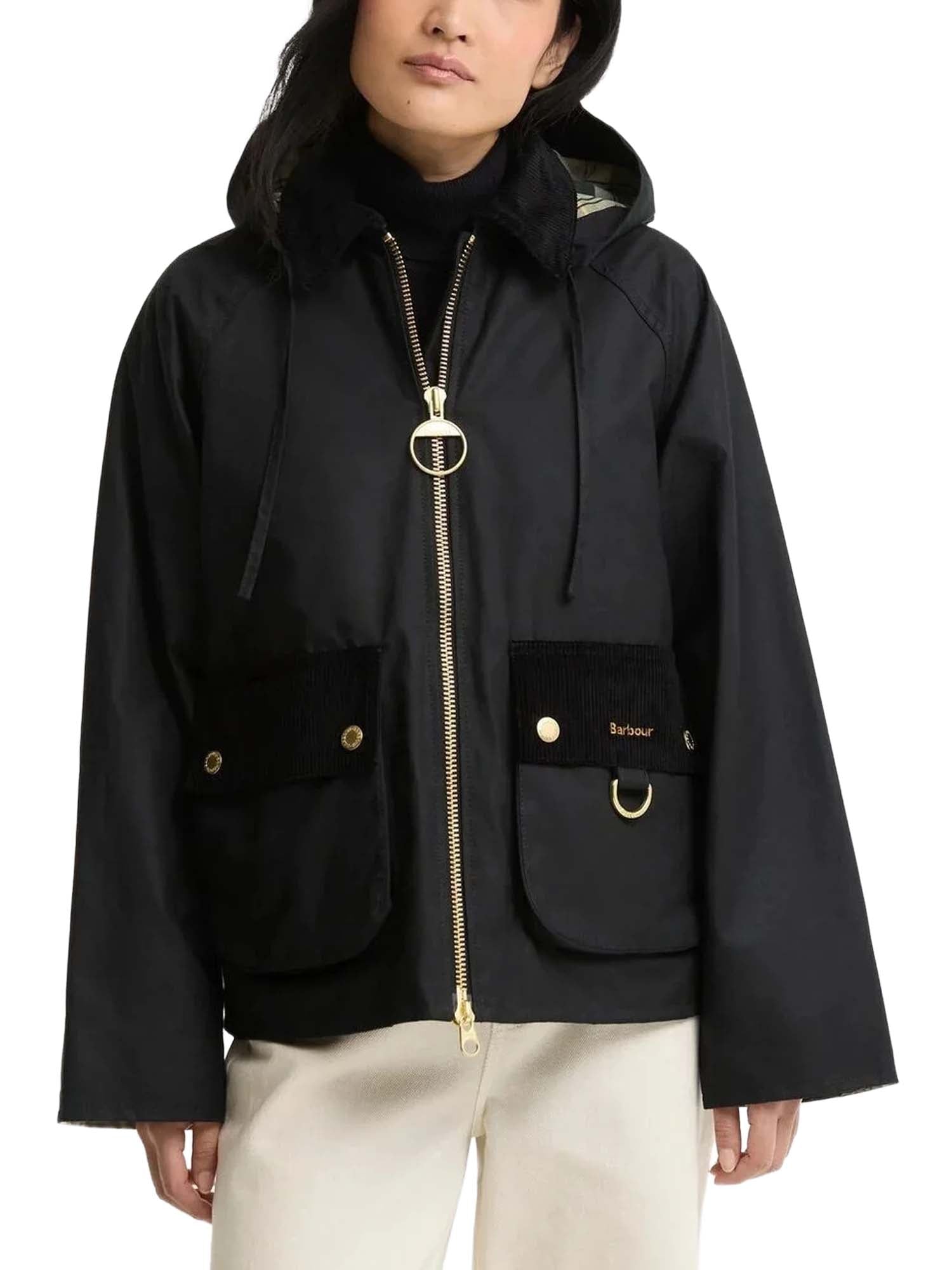 Barbour Giacca cerata Carville Nero