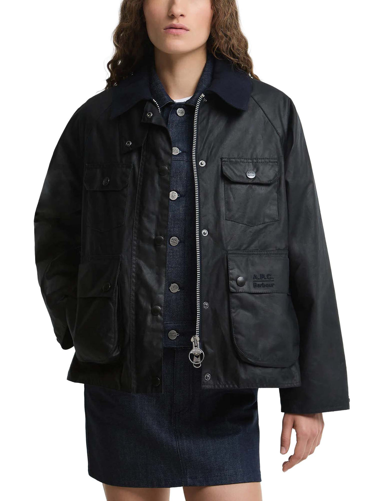 Barbour Giacca cerata Spey Barbour x A.P.C. Blu