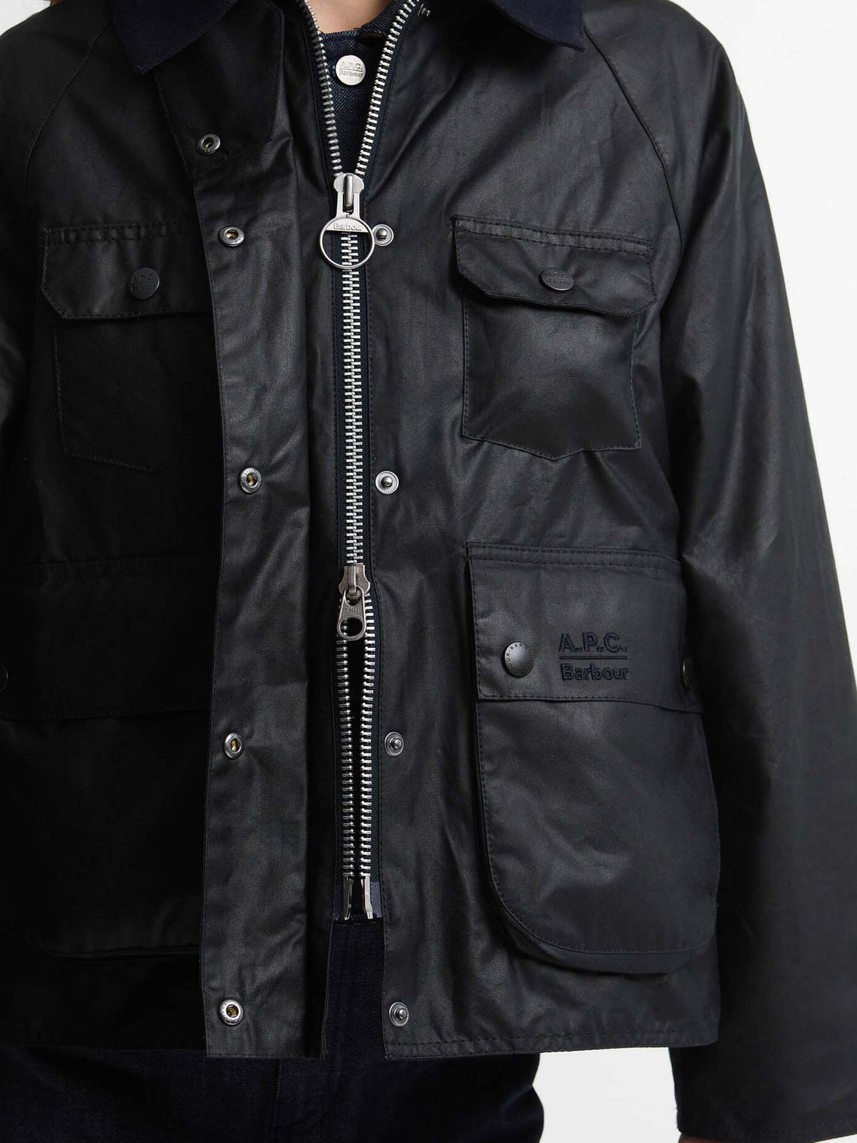Barbour Giacca cerata Spey Barbour x A.P.C. Blu