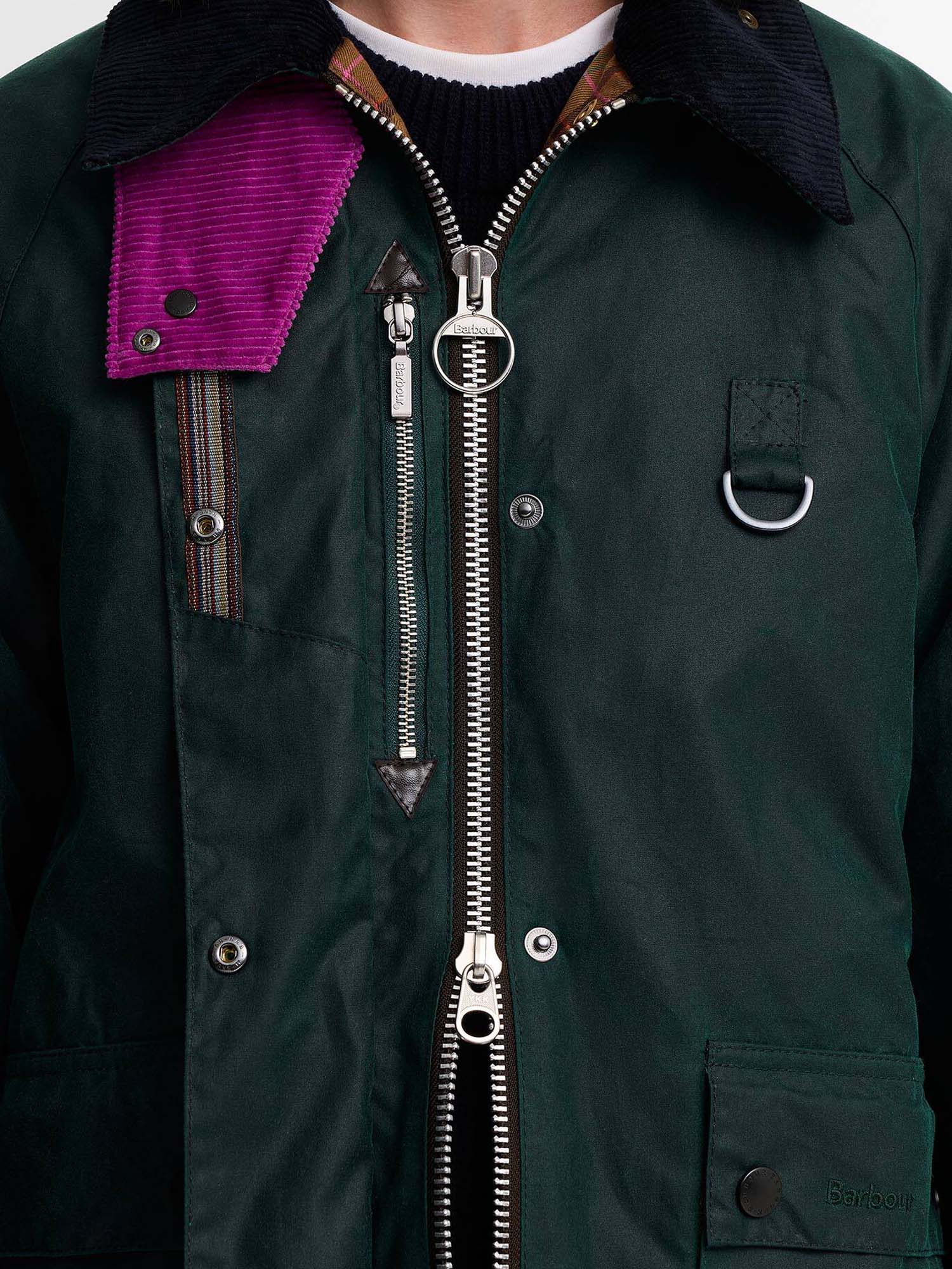 Barbour Giacca cerata lunga Spey da donna Paul Smith Loves Barbour Verde