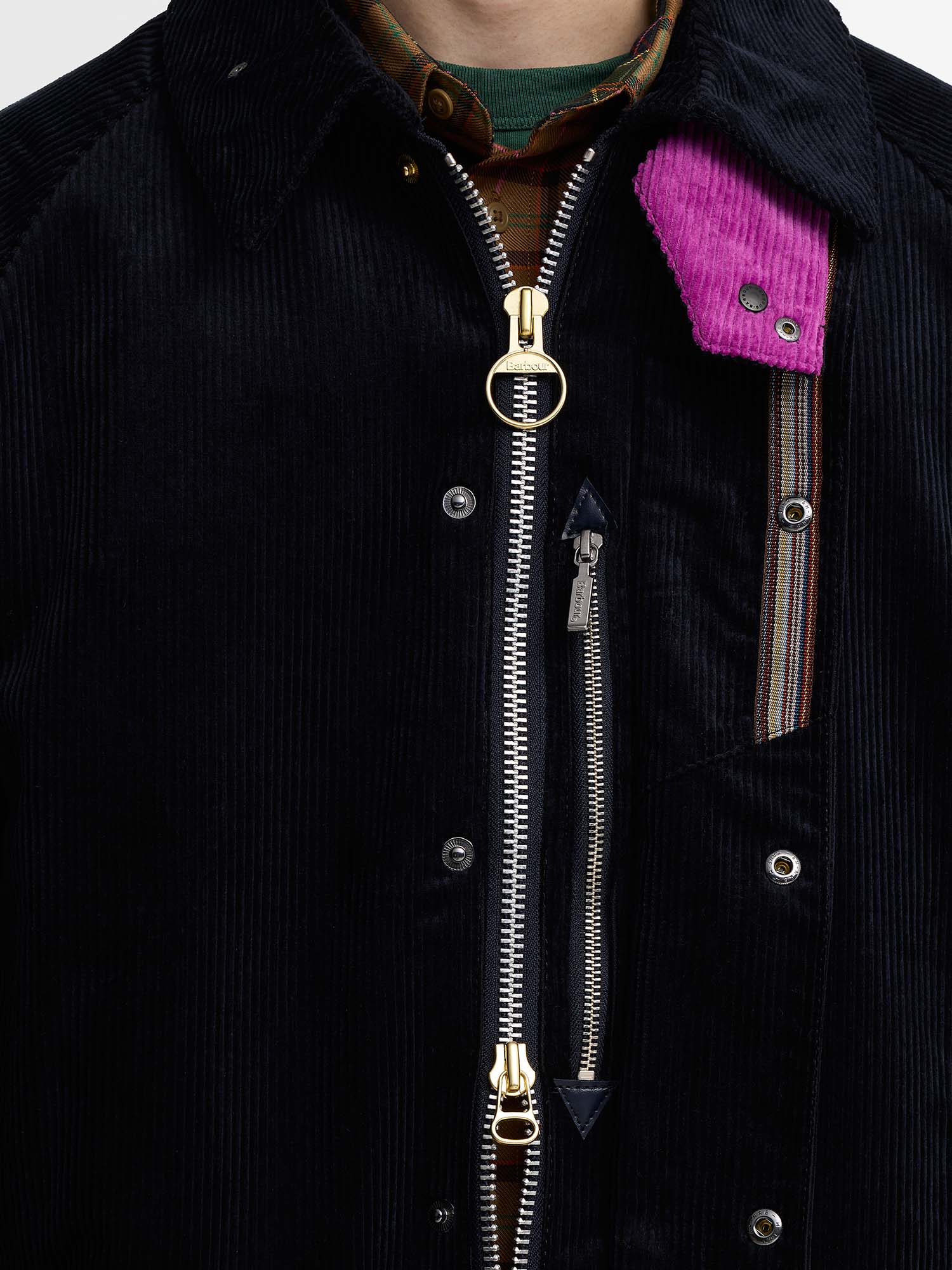 Barbour Giacca casual Beaufort a coste Paul Smith Loves Barbour Blu