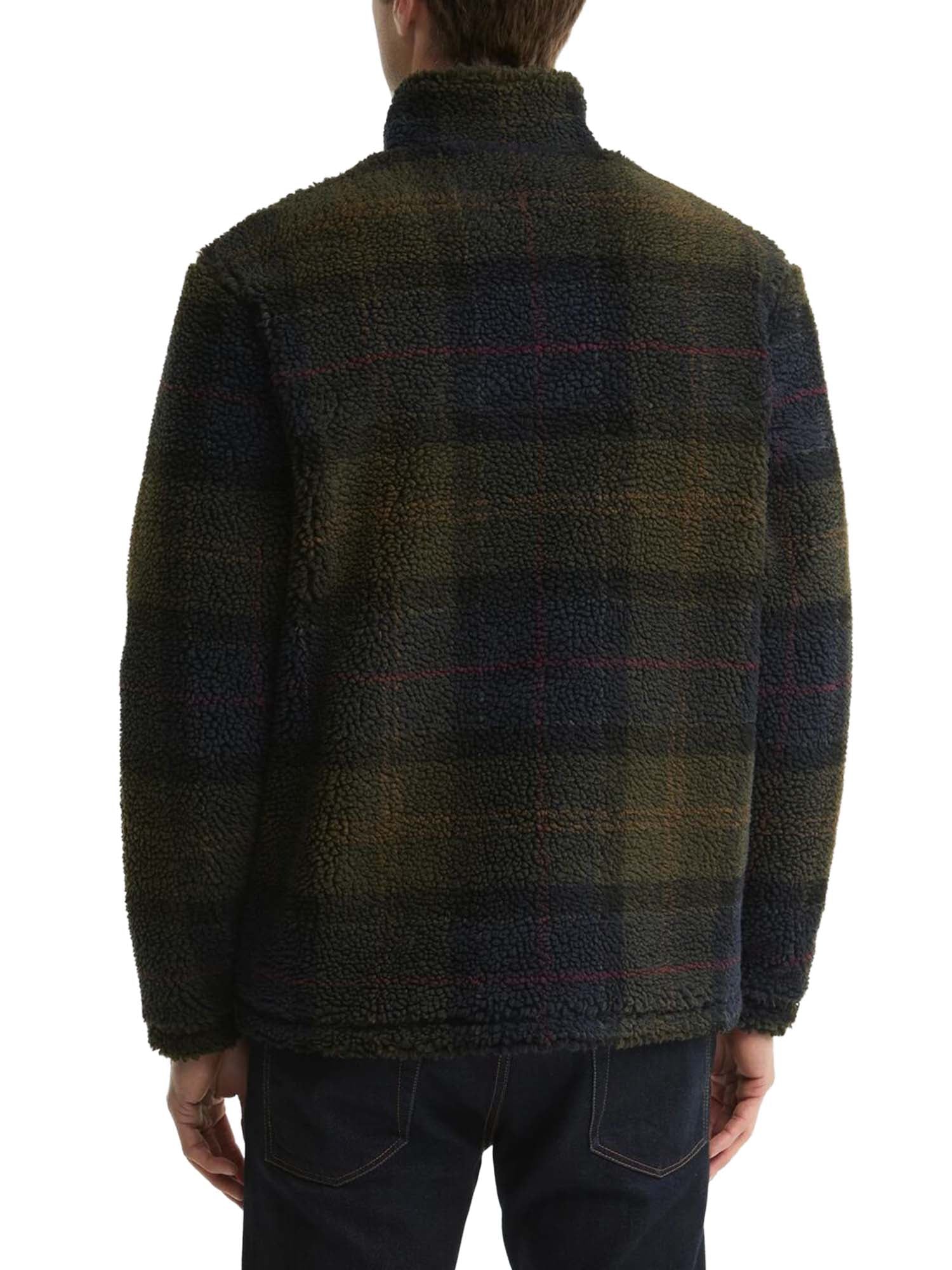 Barbour Pile sherpa con motivo tartan Multicolore