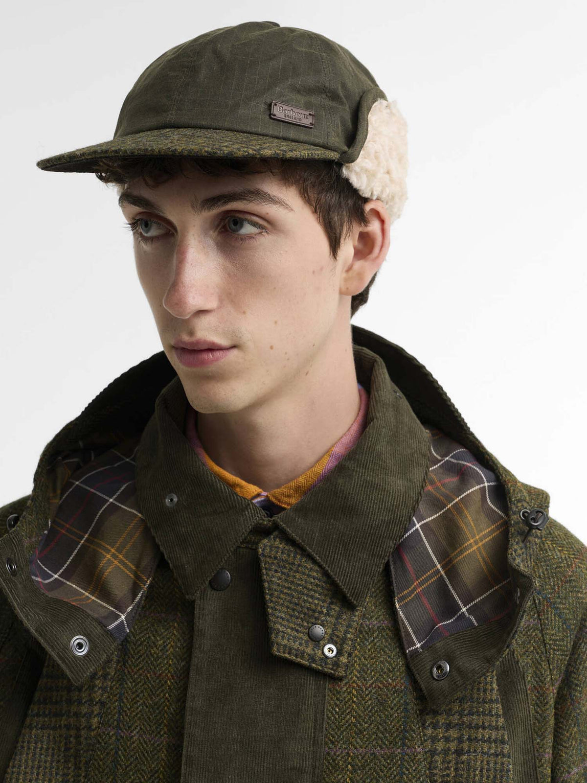 Barbour Cappellino cerato in stile aviatore Barbour x Norbit Verde