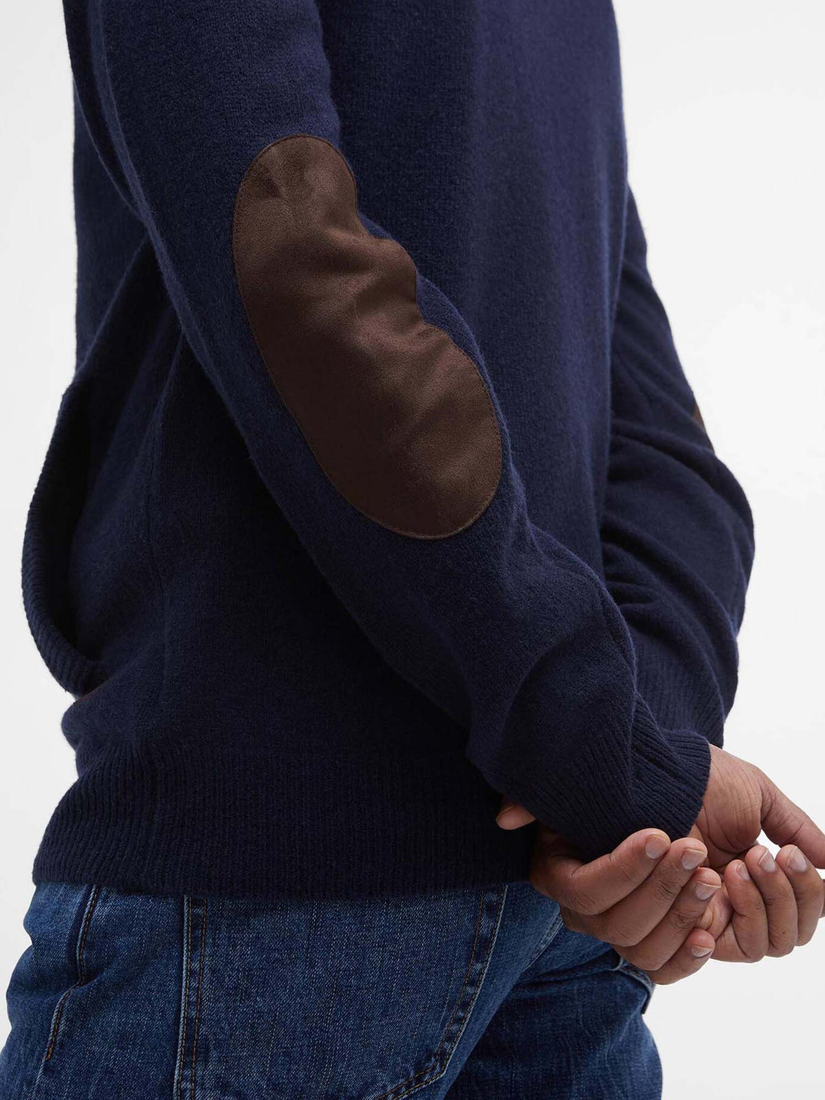 Barbour Maglione con zip Patch Blu