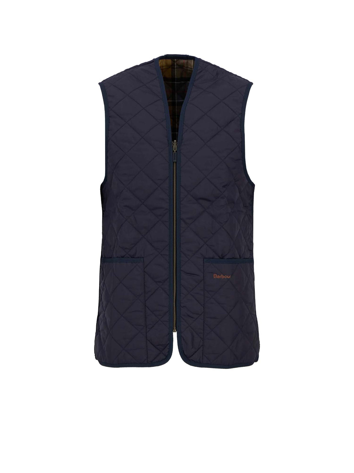 Barbour Gilet trapuntato/fodera con zip Blu