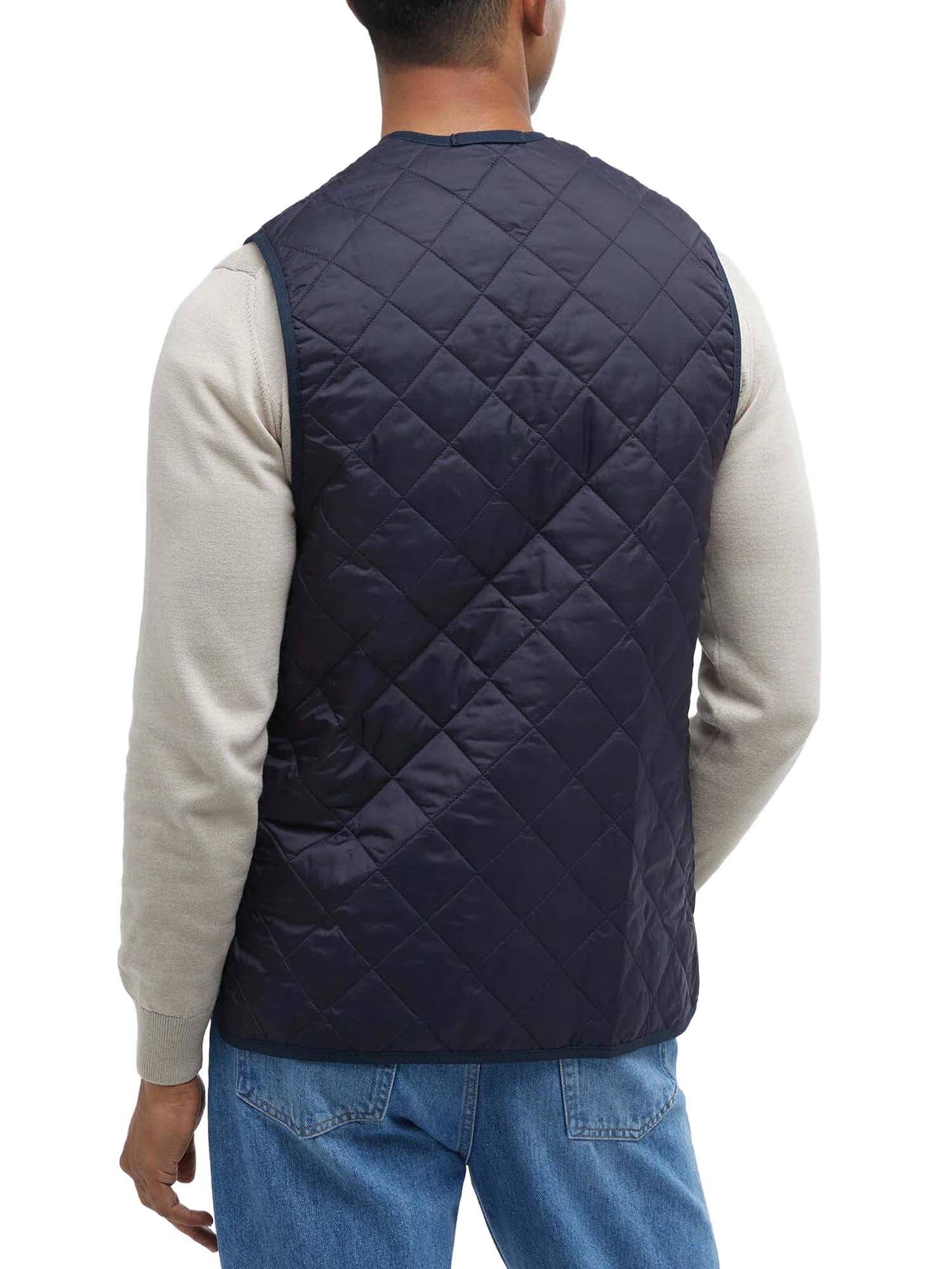 Barbour Gilet trapuntato/fodera con zip Blu