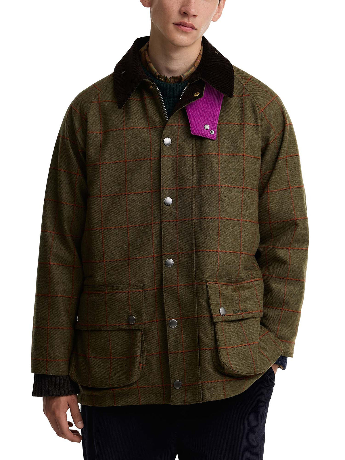 Barbour Giacca in lana Beaufort Paul Smith Loves Barbour Verde