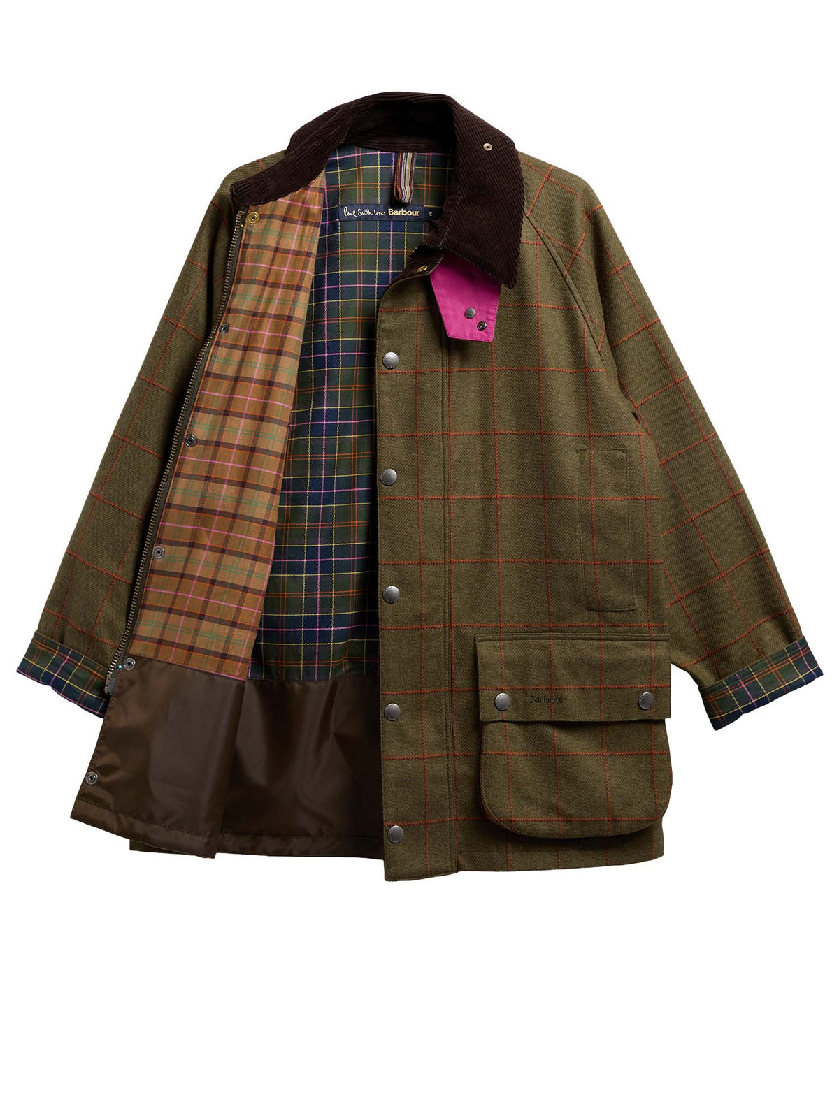 Barbour Giacca in lana Beaufort Paul Smith Loves Barbour Verde