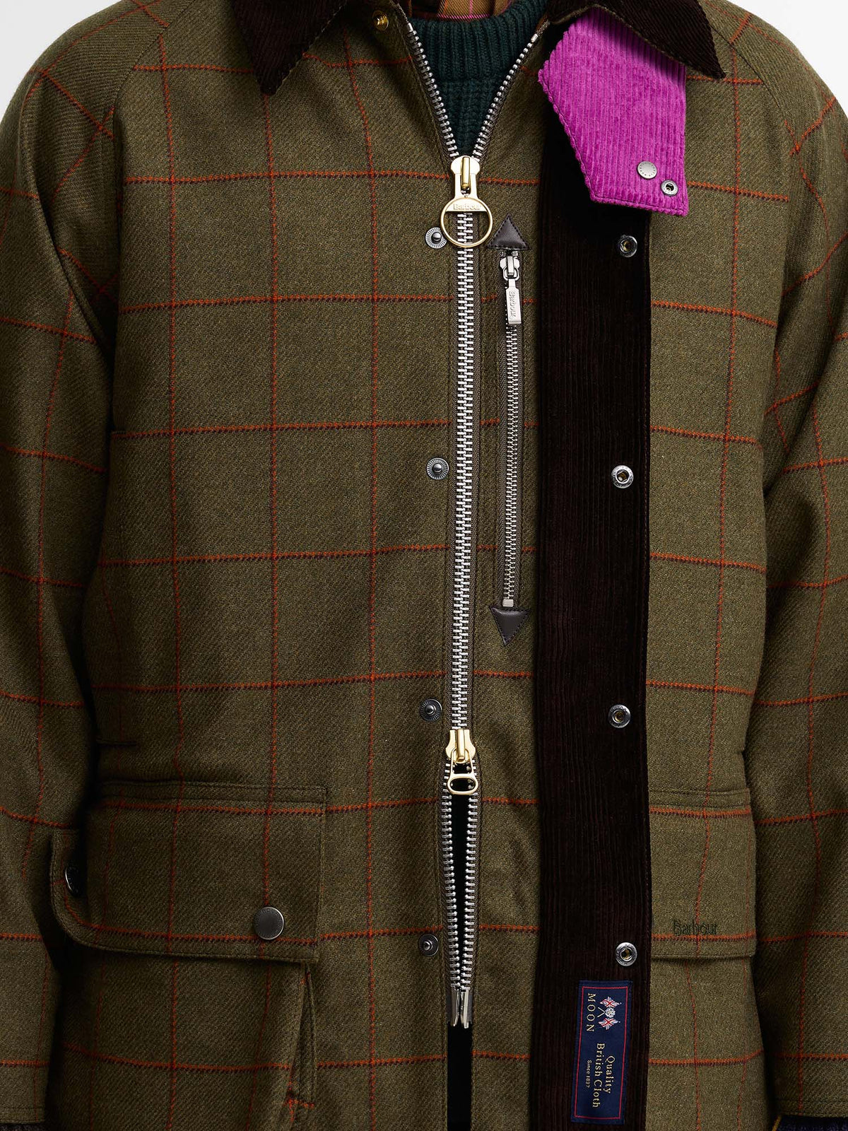 Barbour Giacca in lana Beaufort Paul Smith Loves Barbour Verde