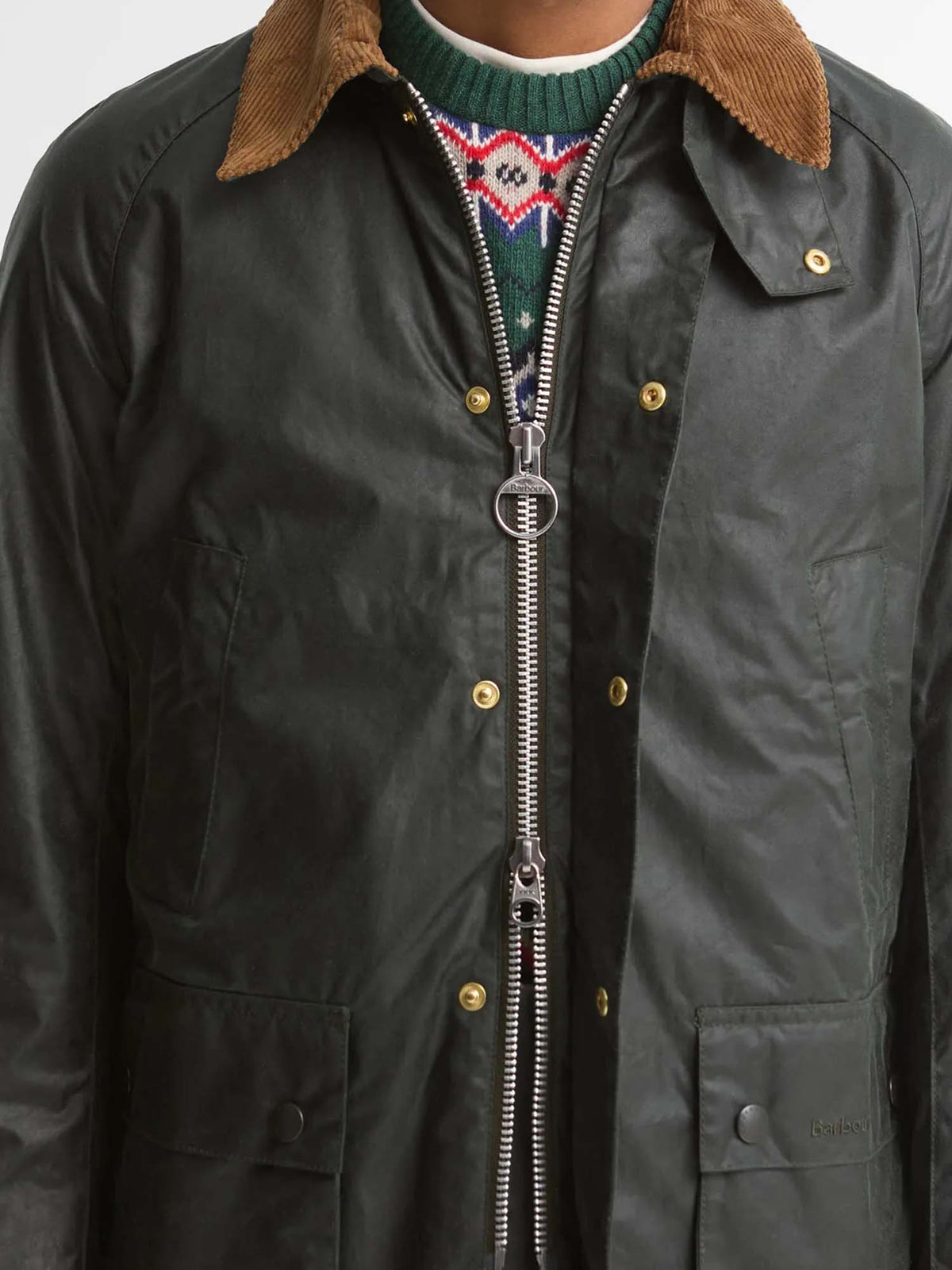 Barbour Giacca cerata Ashby Festive Verde