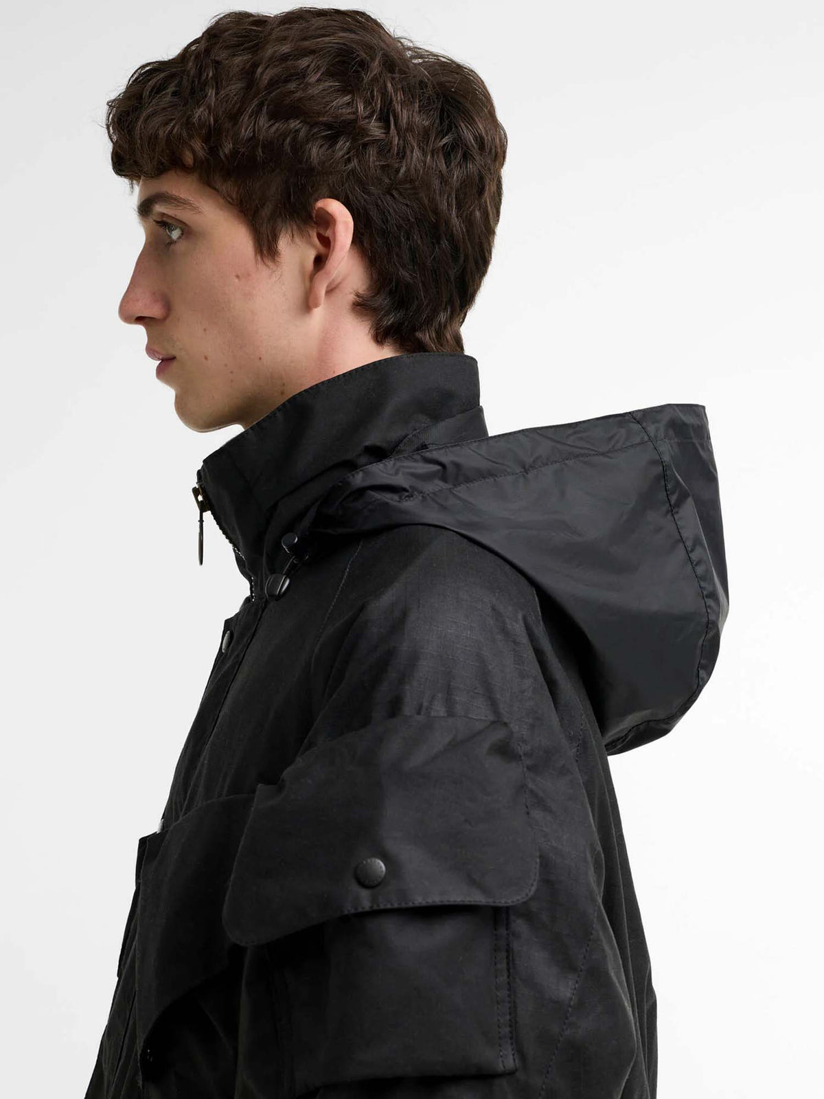 Barbour Giacca cerata in tessuto ripstop Barbour x Norbit Nero