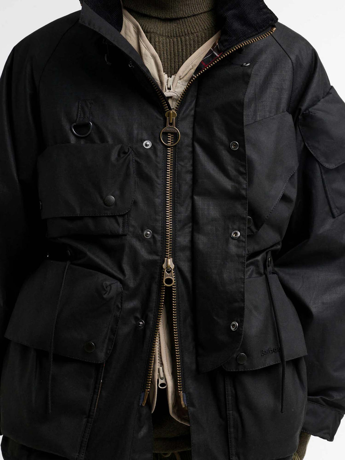 Barbour Giacca cerata in tessuto ripstop Barbour x Norbit Nero