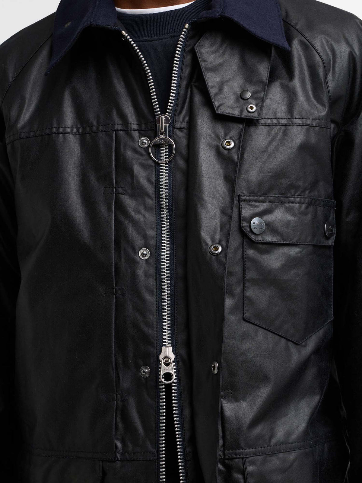 Barbour Giacca cerata Beaufort Barbour x A.P.C. Blu