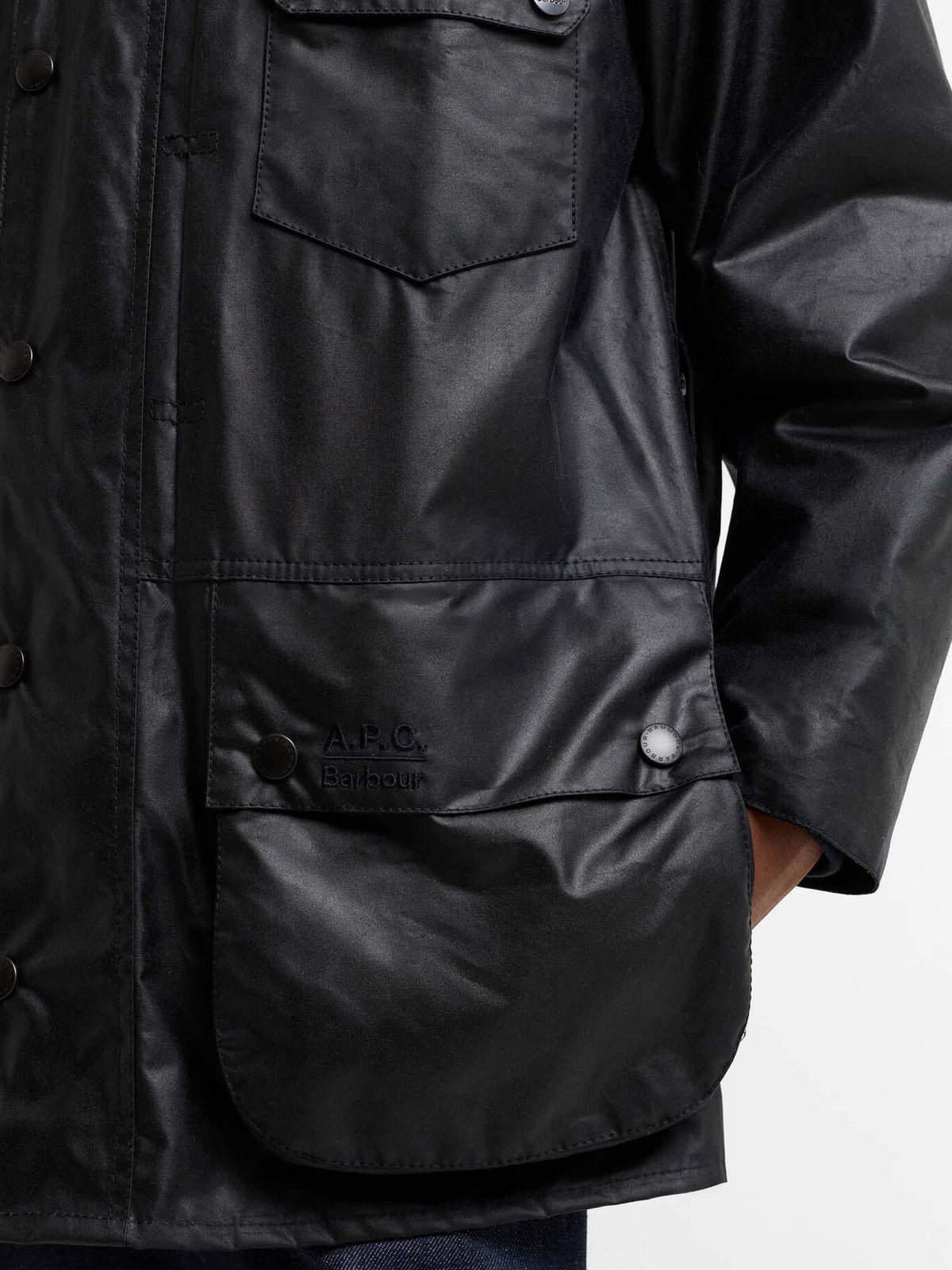 Barbour Giacca cerata Beaufort Barbour x A.P.C. Blu